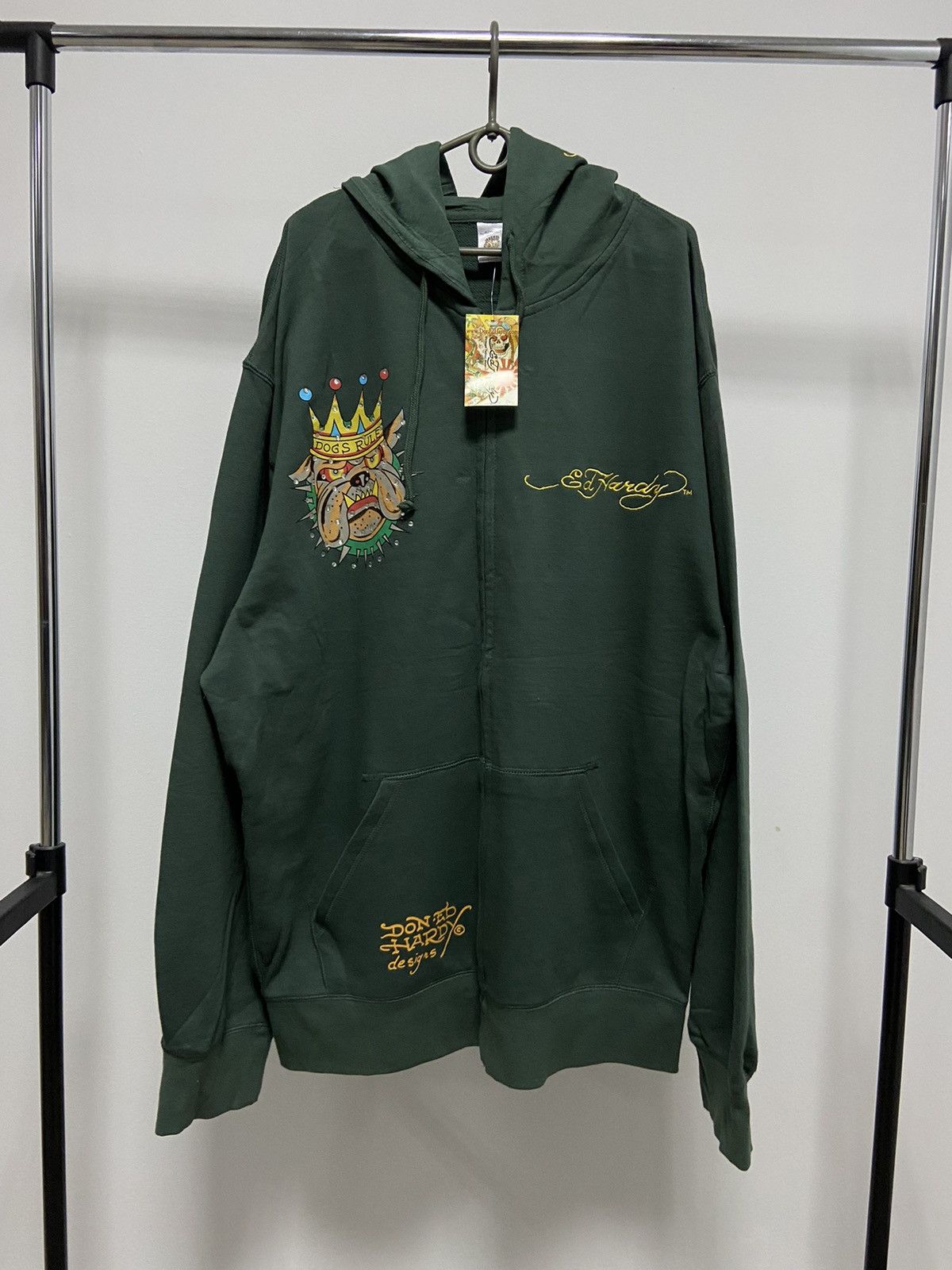 Ed Hardy Ed Hardy Bullldog Dogs Rule Hoodie Big Logo Vintage Size US XXL / EU 58 / 5 - 2 Thumbnail