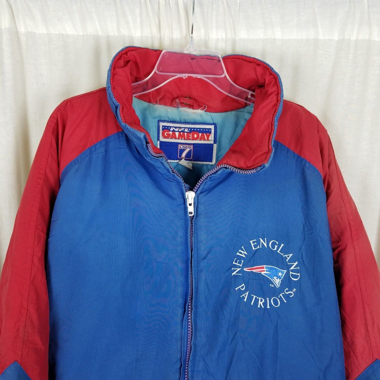 Logo 7 Vtg Logo 7 NFL Gameday NE Patriots Puffer Bomber Jacket 80s Size US XL / EU 56 / 4 - 2 Thumbnail