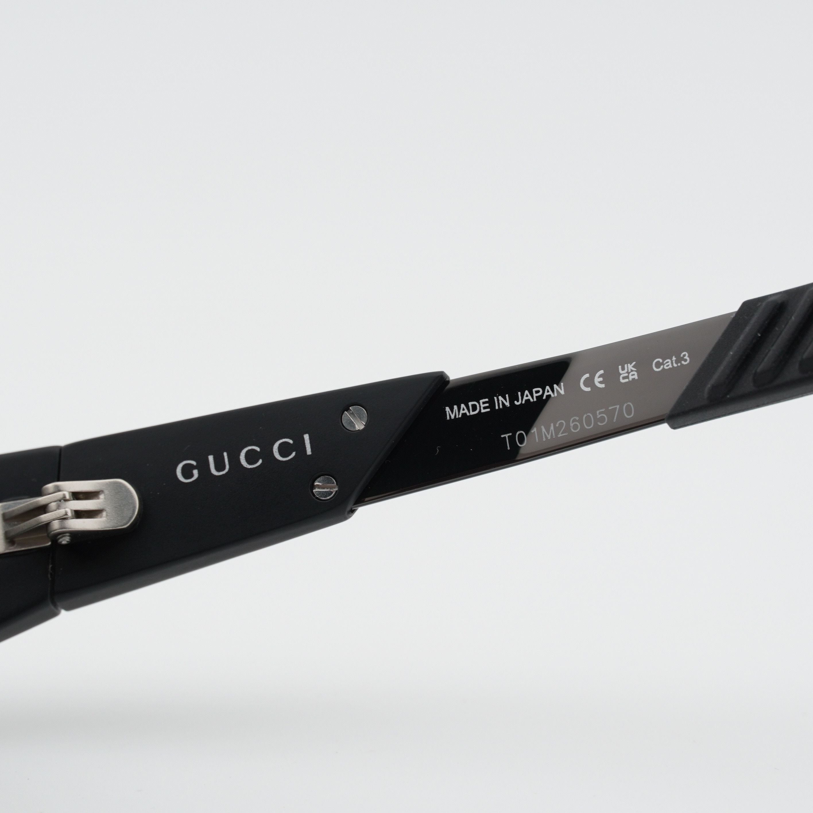 Gucci Gucci GG2017S 003 Sunglasses Black Shield Frame, Grey Lenses Size ONE SIZE - 4 Thumbnail