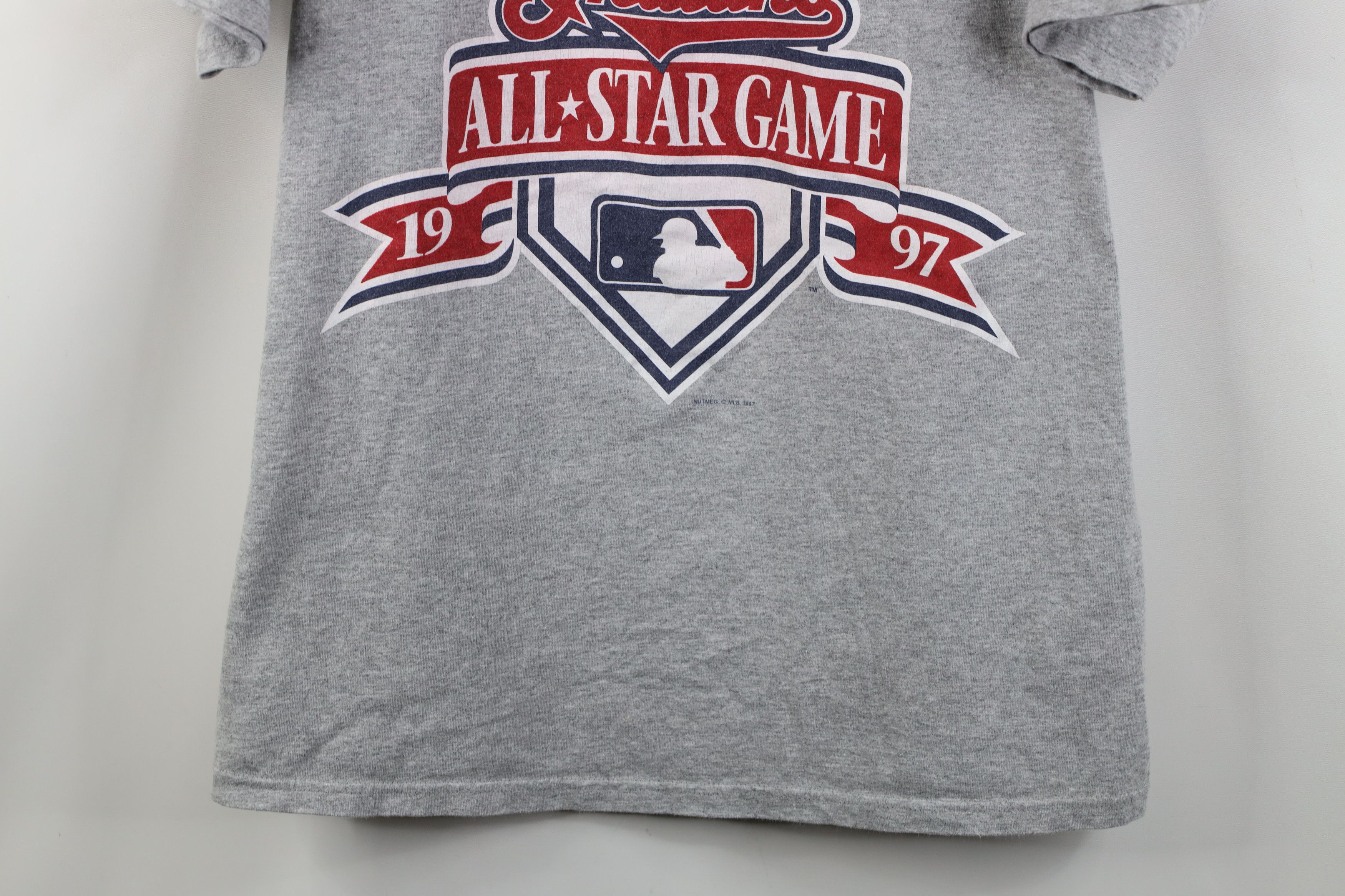 Vintage Vintage 90s Star Game Cleveland Indians Baseball T-Shirt Size US L / EU 52-54 / 3 - 3 Thumbnail