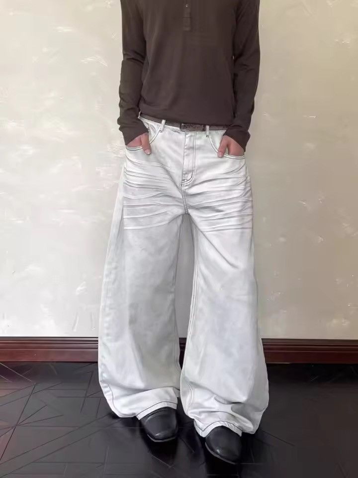 Jean xz vintage loose baggy wide Leg flared yuppie jeans Size US 31 - 3 Thumbnail