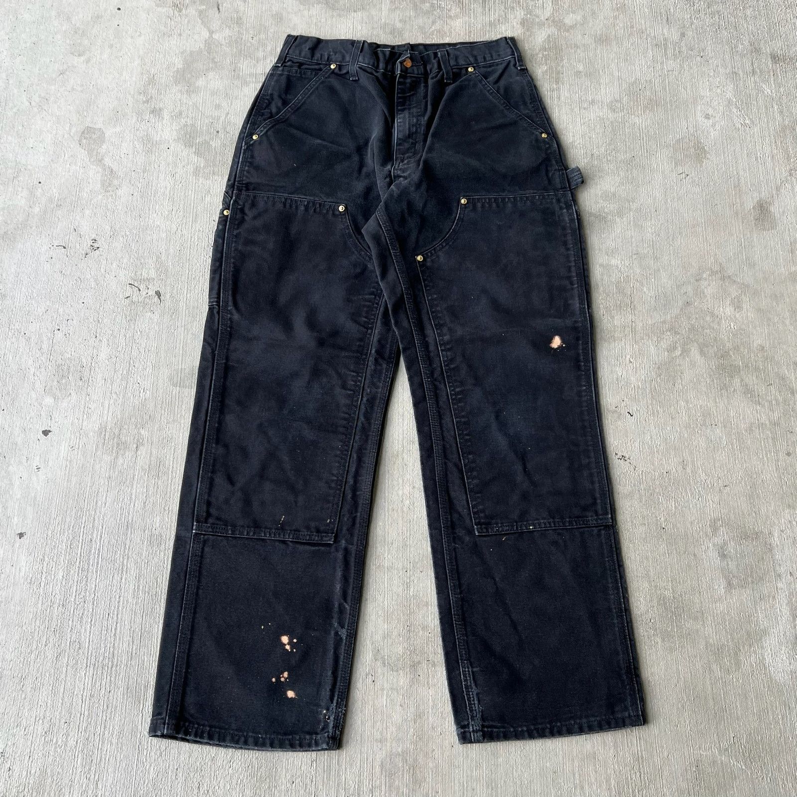 Carhartt × Vintage Carhartt black double knee work wear carpenter pants Size US 28 / EU 44 - 1 Thumbnail