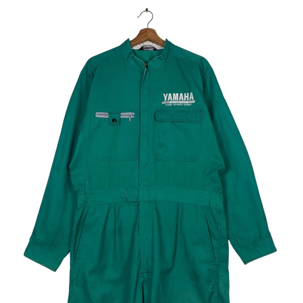 Japanese Brand 📌Vintage Coverall Worker Racing Yamaha Big Logo Spell Out Size US 36 / EU 52 - 5 Thumbnail