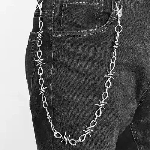 VIBE 55cm Barb Wire Wallet Chain Size ONE SIZE - 4 Thumbnail