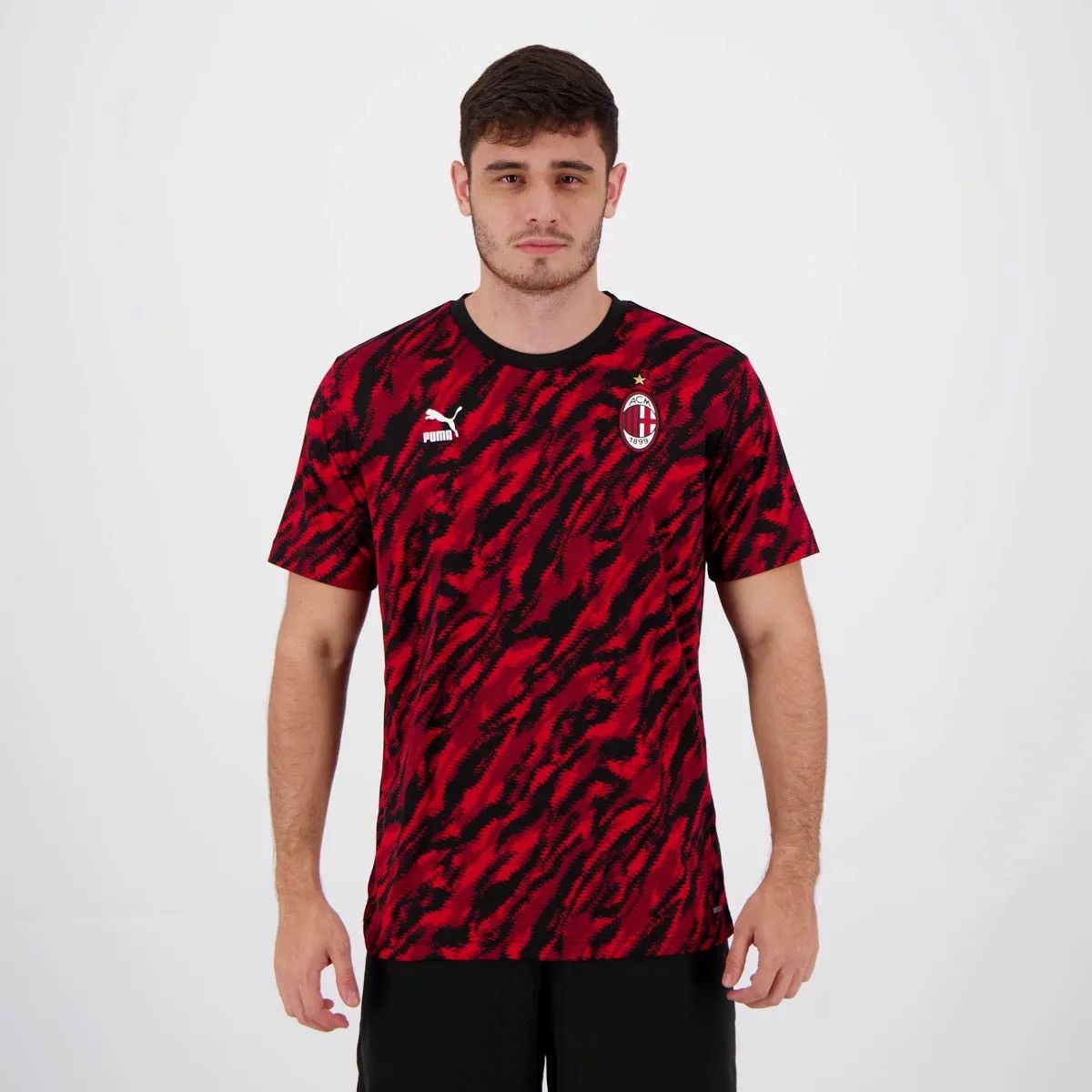 Puma 🇮🇹 Vintage Y2K Puma AC Milan Soccer Jersey Blokecore Rare Size US L / EU 52-54 / 3 - 2 Thumbnail
