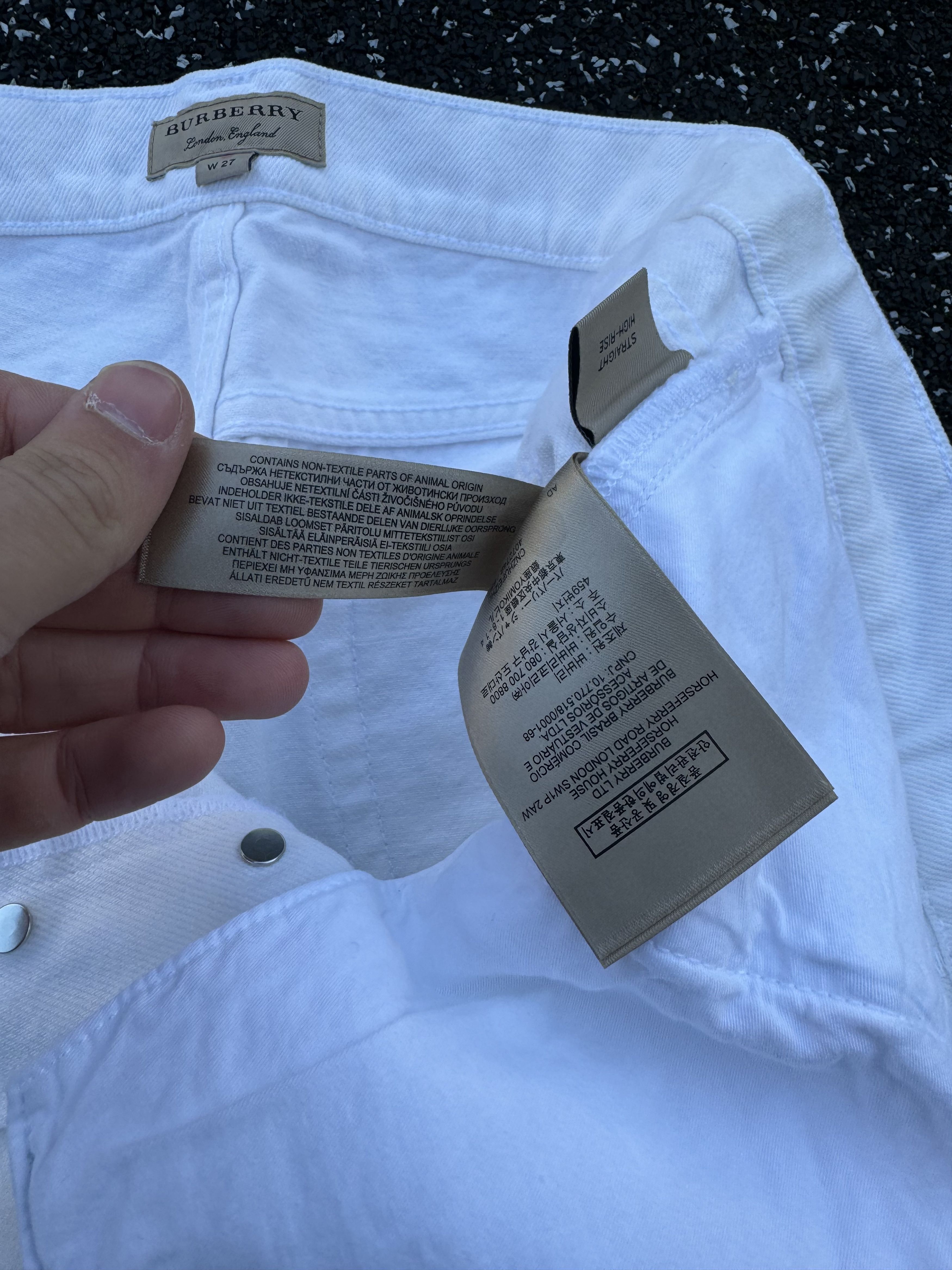 Burberry Burberry Rare Printed White Jeans Size 27" / US 4 / IT 40 - 9 Thumbnail