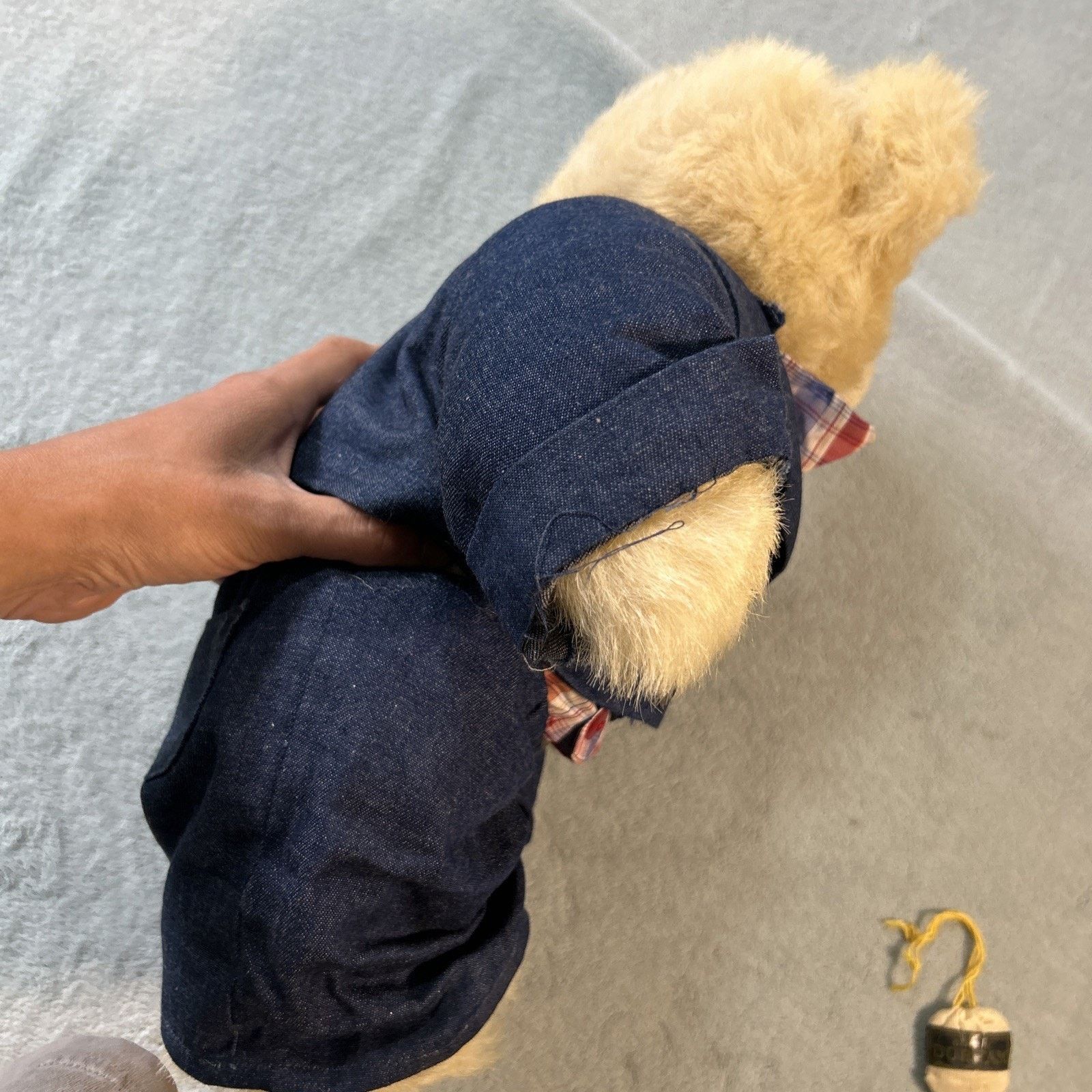 Polo Ralph Lauren VINTAGE STEIFF WHITE MOHAIR TEDDY BEAR LONG F EAR BUTTON 20" Size ONE SIZE - 6 Thumbnail