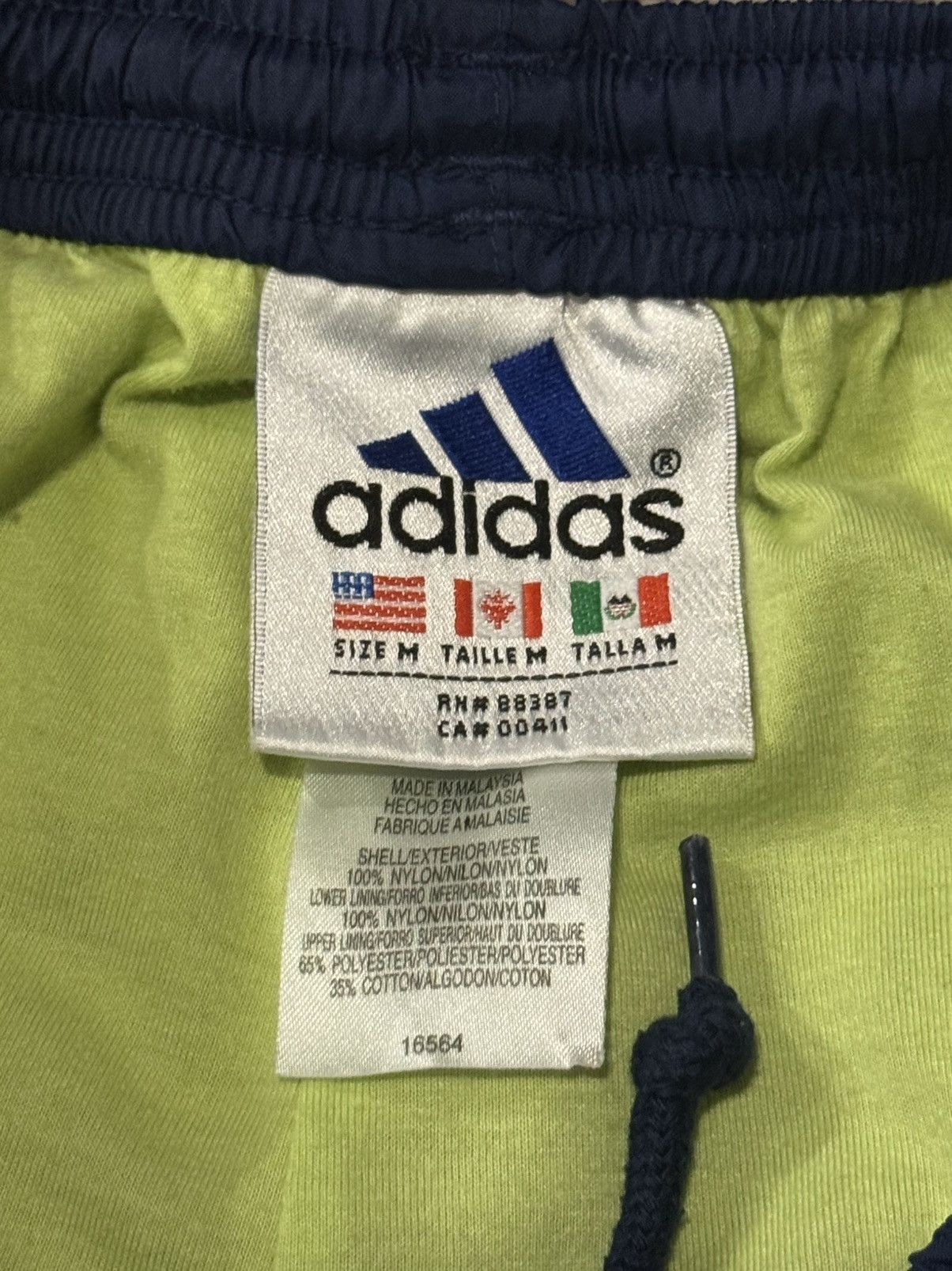 Adidas Adidas Vintage (1998) Blue & Green 3 Stripes, Women Size Med Size 25" / US 0 / IT 36 - 3 Thumbnail
