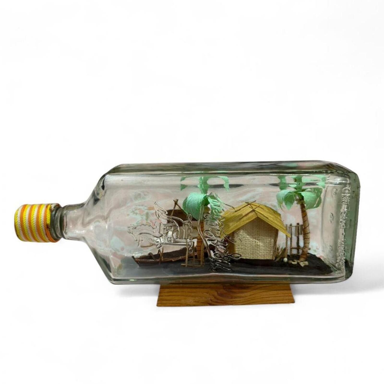 Other Vintage Philippines SHIP & FISHING HUT IN A BOTTLE of W & A Size ONE SIZE - 5 Thumbnail