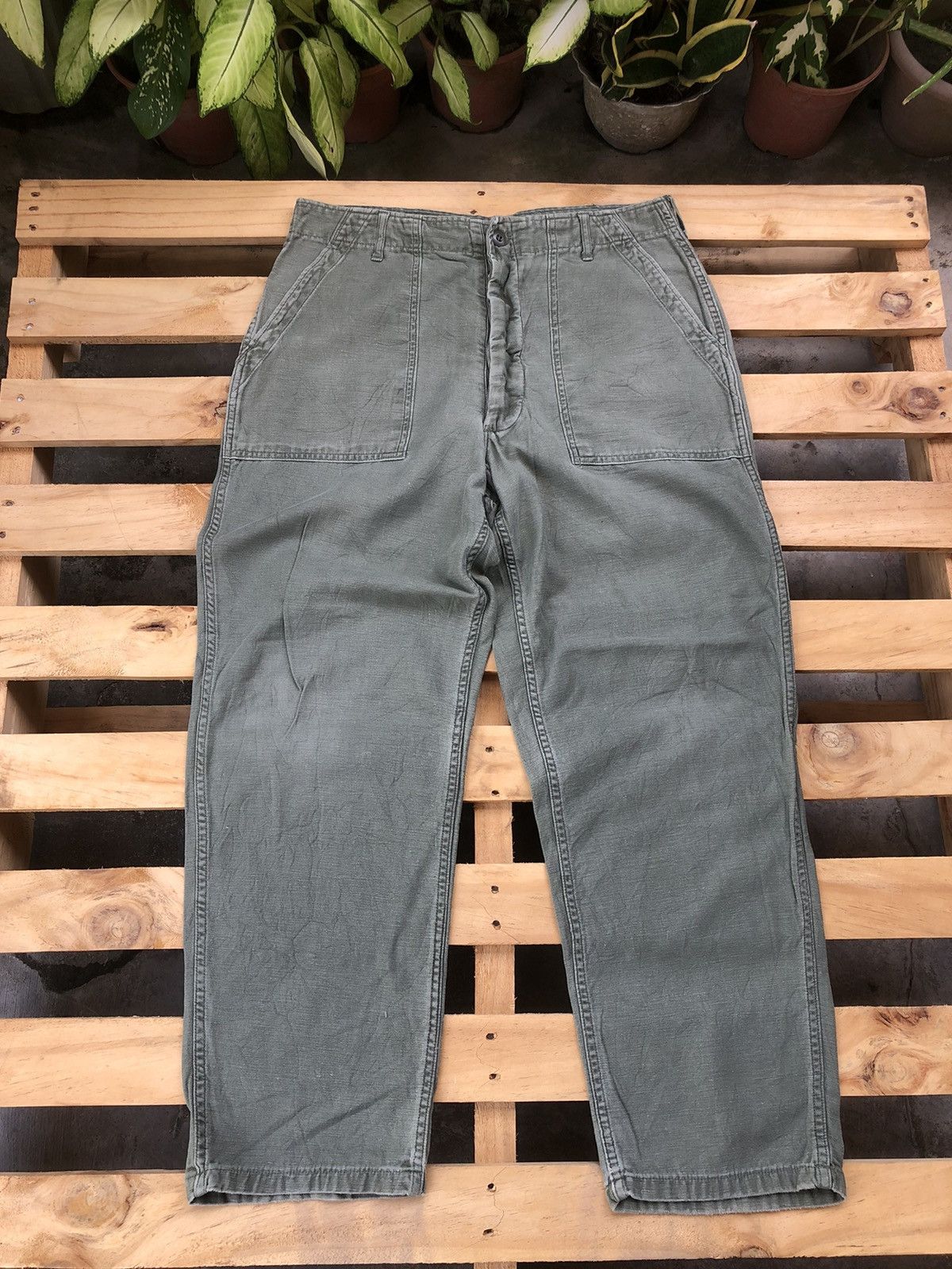 Vintage Vintage 60s 70s OG 107 US Army Utility Pants Size US 34 / EU 50 - 1 Thumbnail