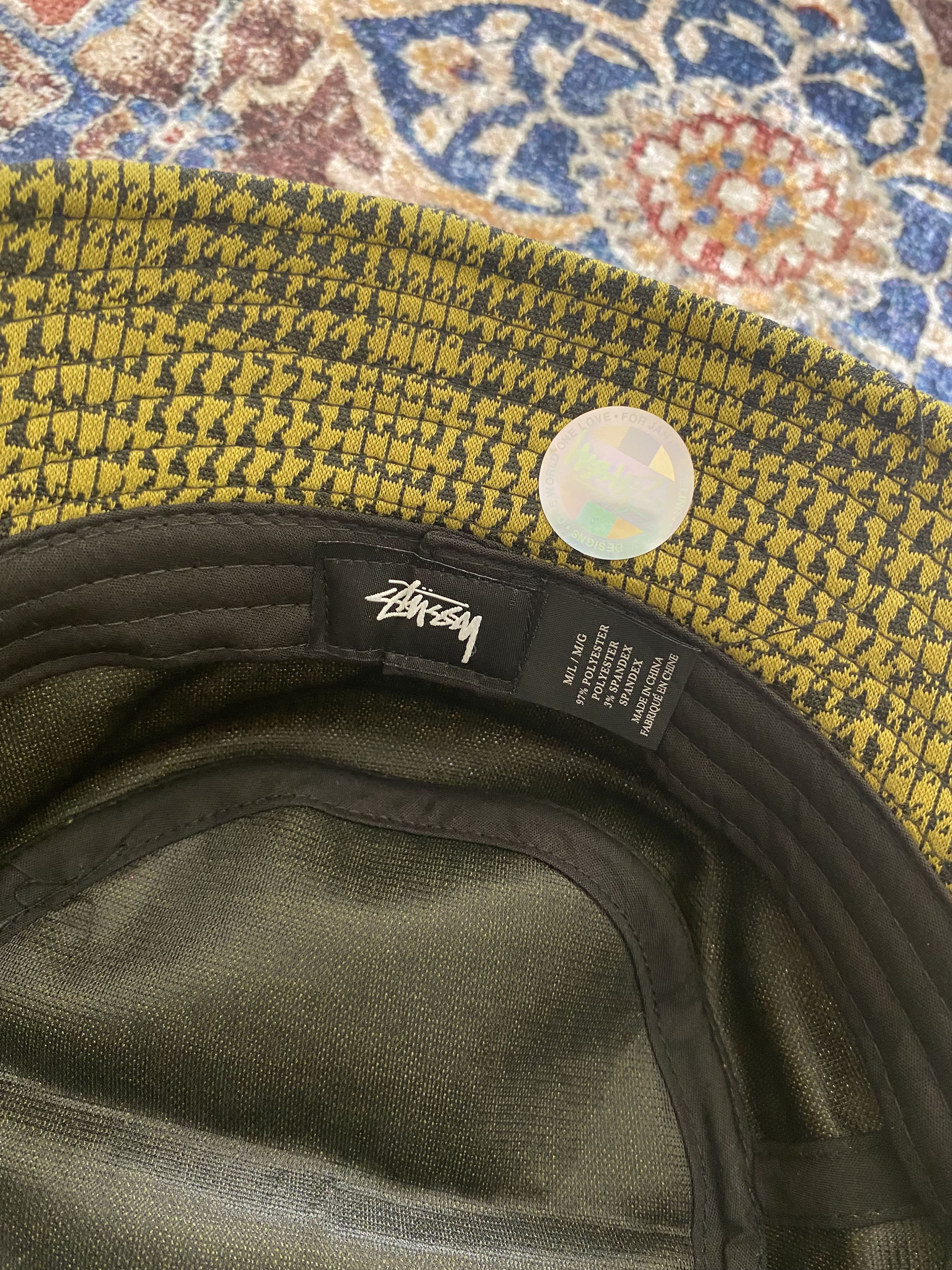 Stussy Stussy Lola Plaid Knit Bucket Hat - Gold Size ONE SIZE - 2 Thumbnail