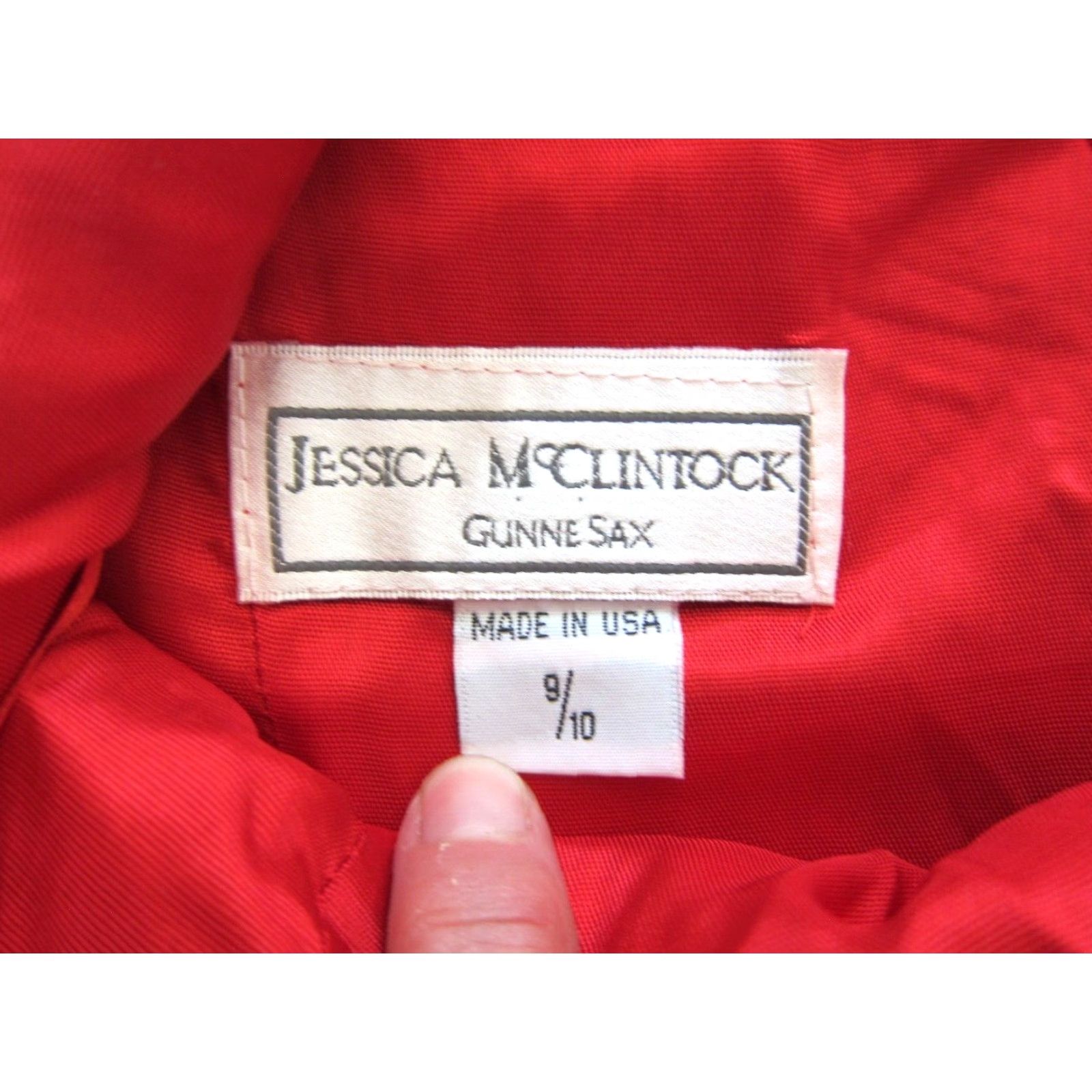 Jessica McClintock VINTAGE Jessica McClintock Gunne Sax Red Chiffon Beaded Long Gown Dress 9/10 Size M / US 6-8 / IT 42-44 - 4 Thumbnail