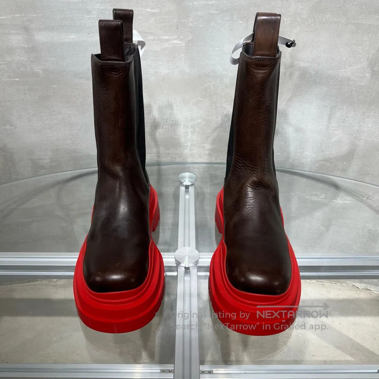 Bottega Veneta Bottega Veneta Brown long boots with red soles Size US 7.5 / IT 37.5 - 2 Thumbnail