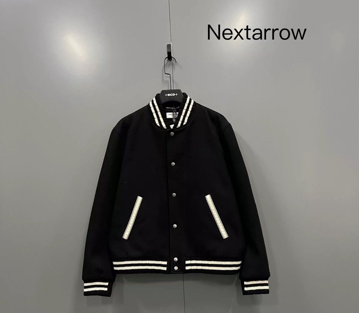 Saint Laurent Paris × Yves Saint Laurent Saint Laurent SLP black back letter jacket2412-Nextarrow Size US M / EU 48-50 / 2 - 1 Thumbnail