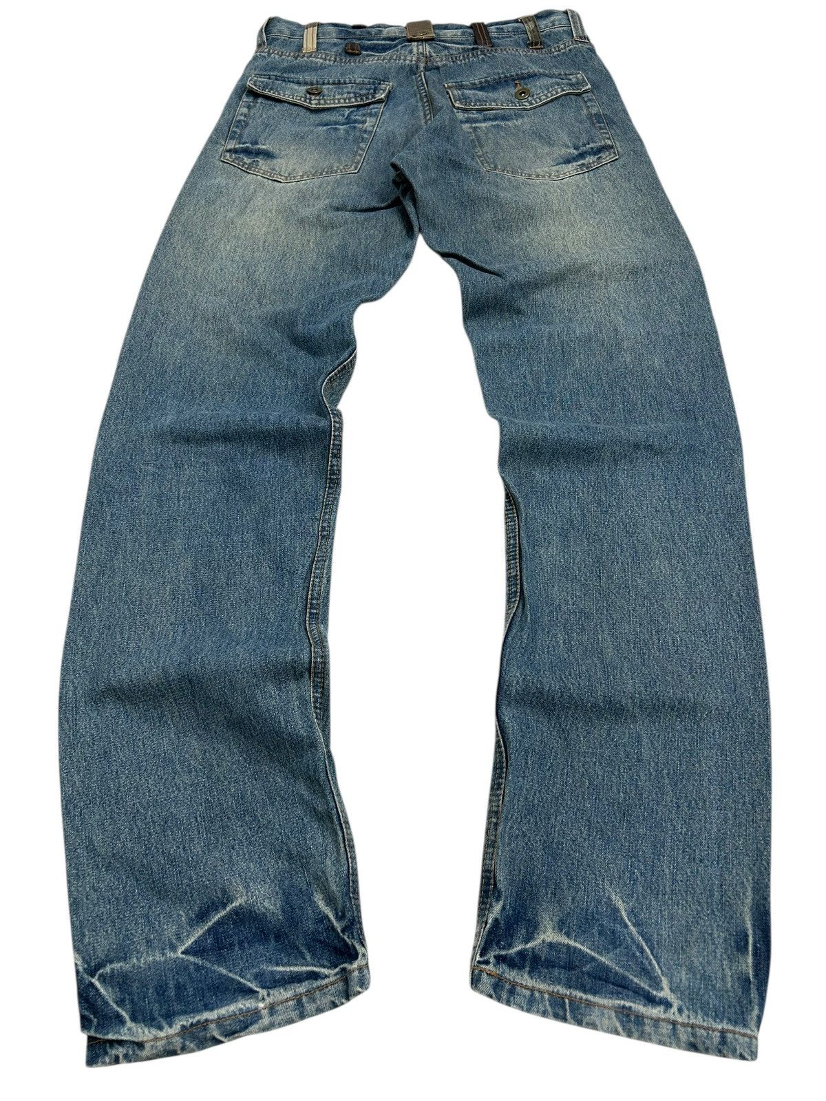 GOSTAR DE FUGA Strange Heaven Double Waist Clawn Mark Whisker Light Washed Size US 30 / EU 46 - 2 Thumbnail