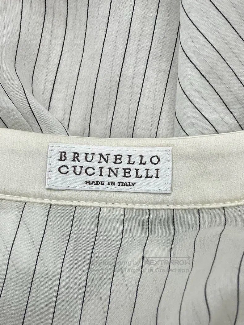 Other Brunello Cucinelli White Beaded Striped Shirt Size S / US 4 / IT 40 - 4 Thumbnail