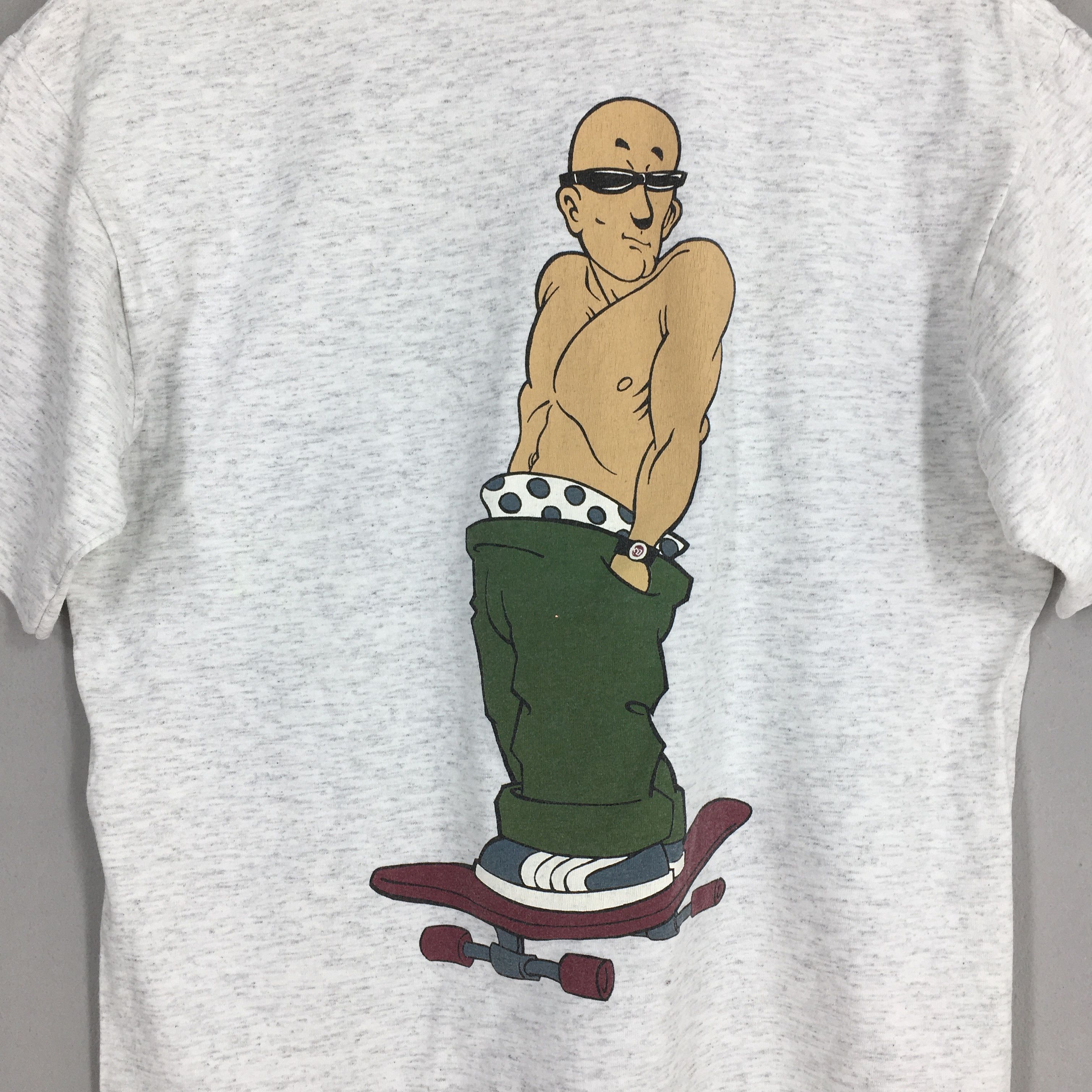 Vintage Vintage 90's Stymie Skate Streetwear Gray T shirt Medium Size US M / EU 48-50 / 2 - 9 Thumbnail