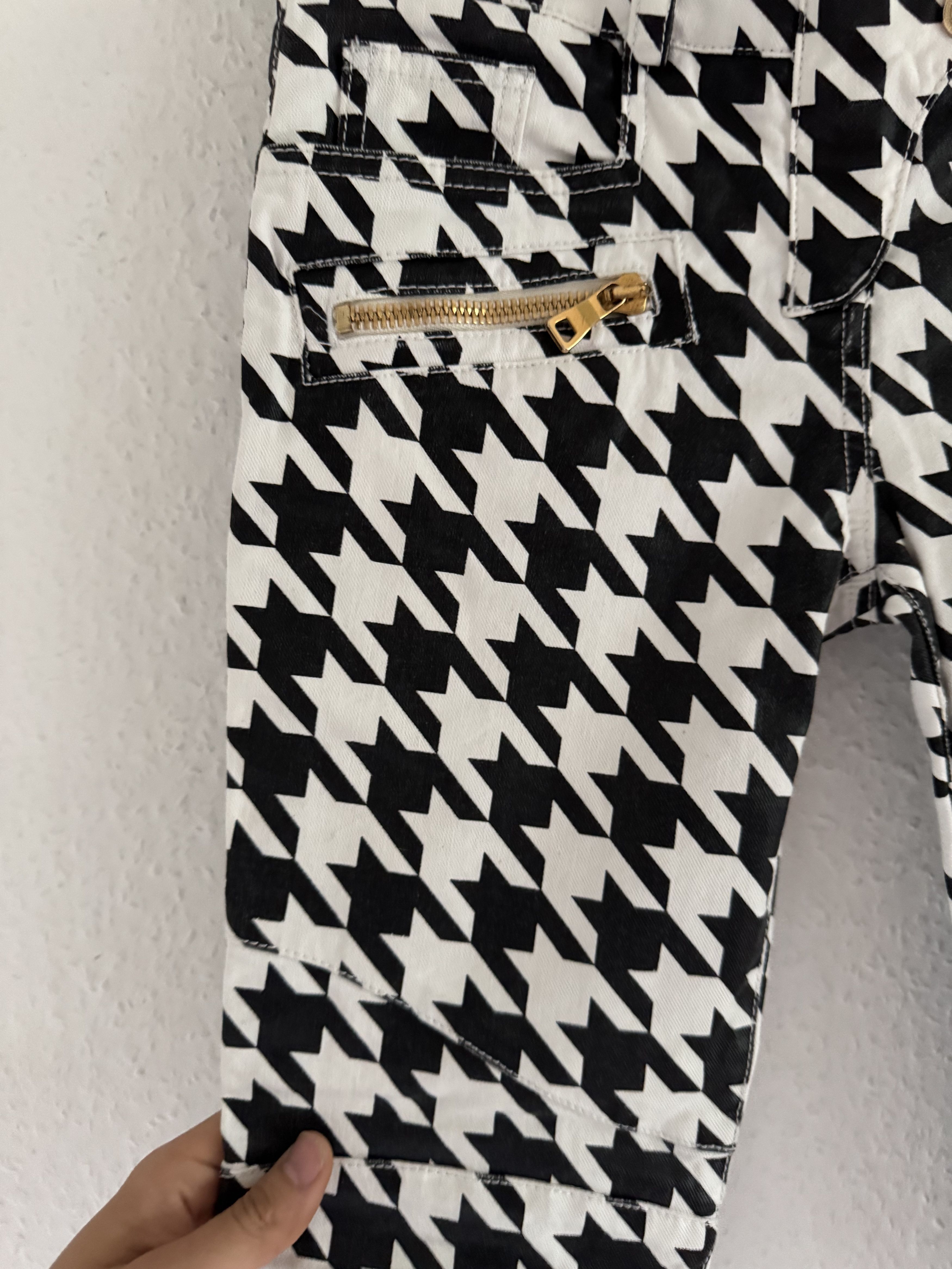 Balmain Star-Pattern Denim Trouser with lion embroidered buttons Size US 29 - 4 Thumbnail