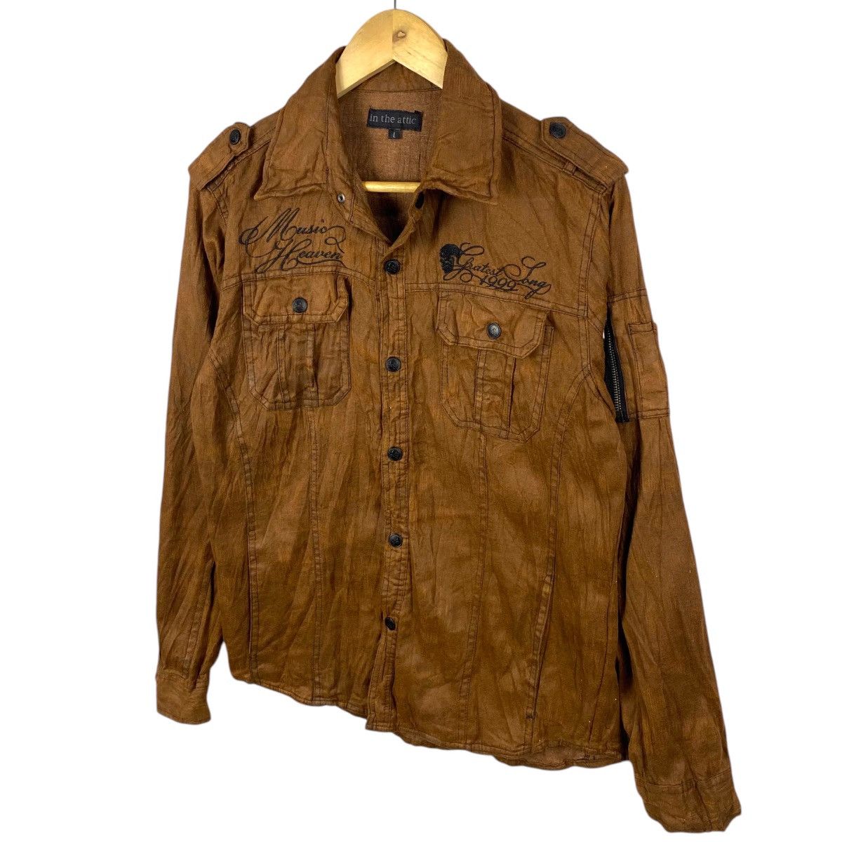 In The Attic × Japanese Brand 💥IN THE ATTIC BUTTON SHIRT ROCK FASHION Size US M / EU 48-50 / 2 - 2 Thumbnail