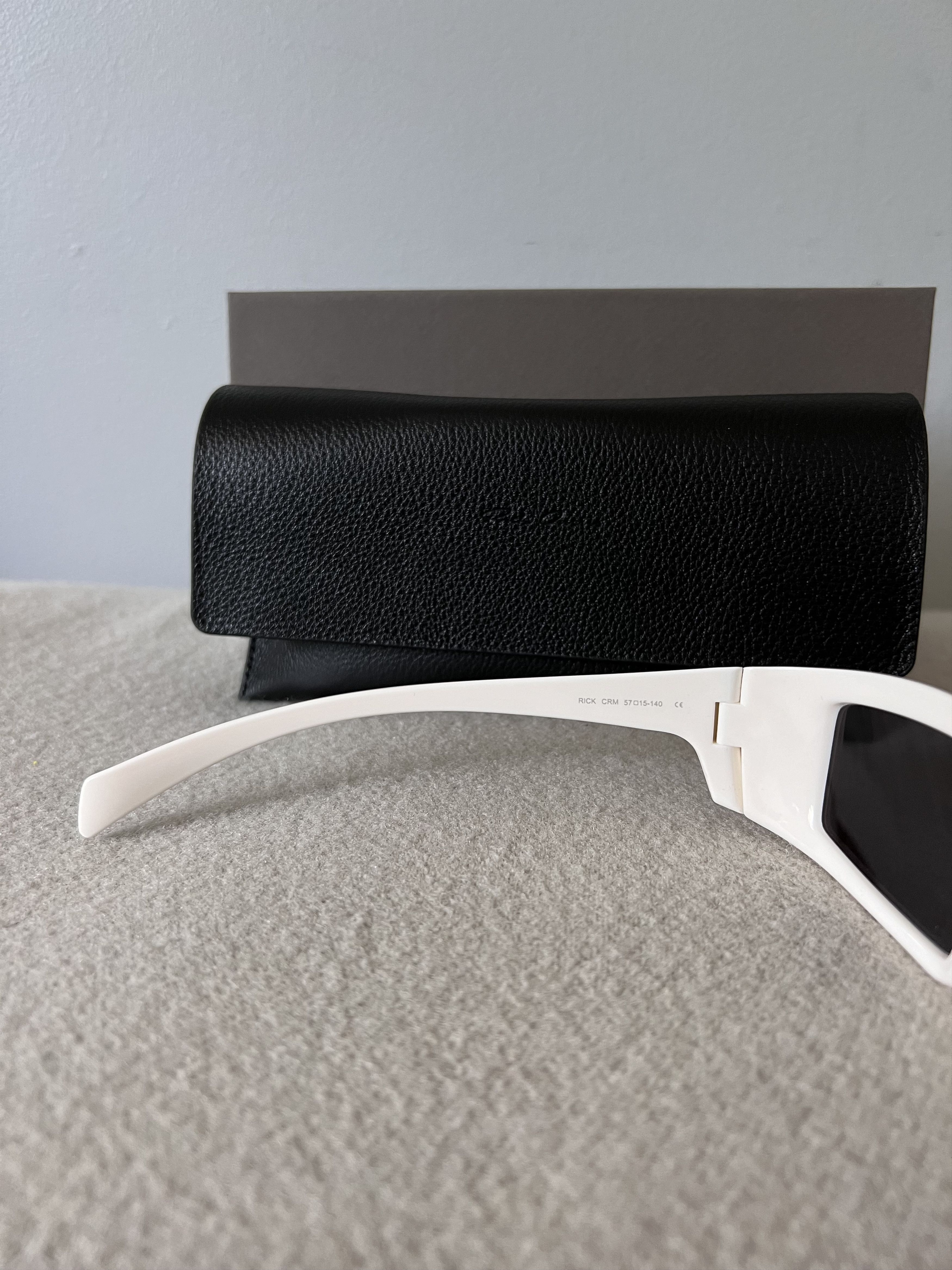 Rick Owens Rick Sunglasses in Cream Temple