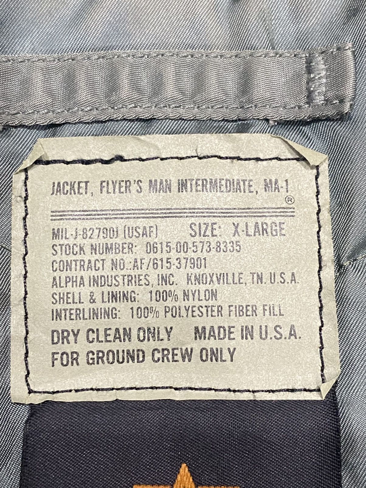Alpha Industries Vtg🔥MA-1 ALPHA INDUSTRIES Inc (USAF) Bomber Jacket Size US XL / EU 56 / 4 - 13 Thumbnail