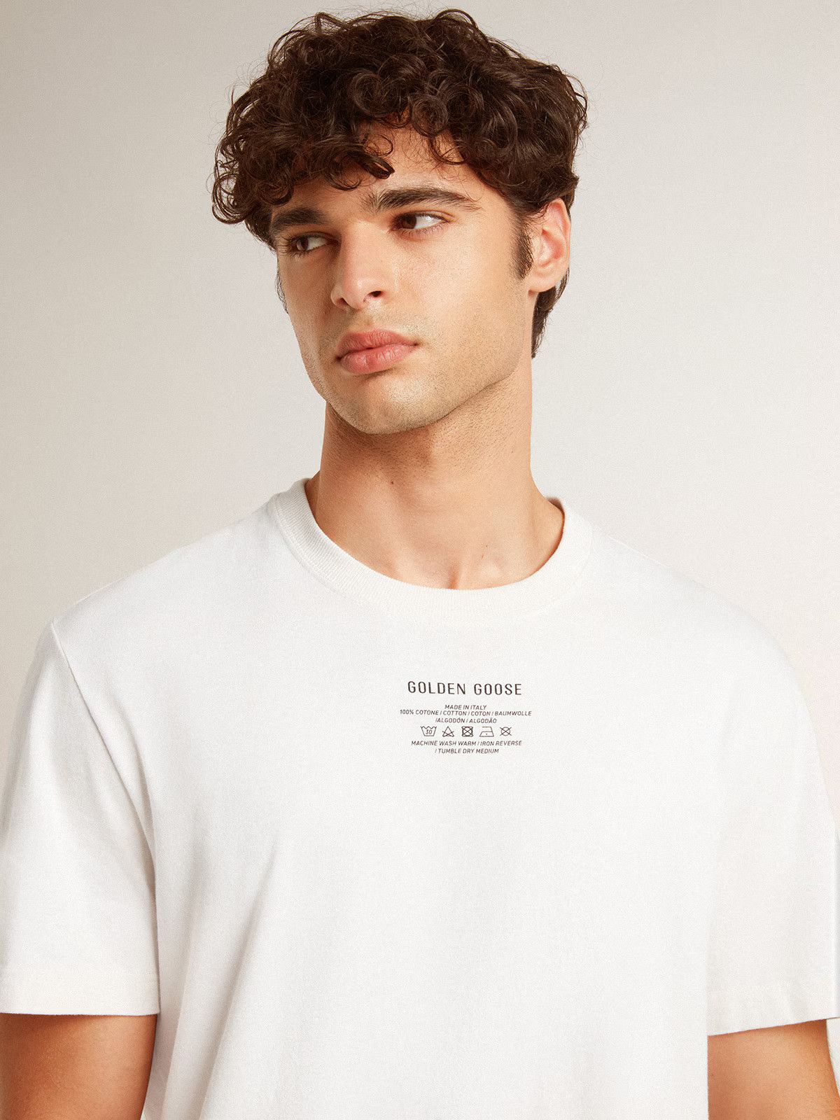 Golden Goose o1s22i1n1224 Cotton T-Shirt in White Size US L / EU 52-54 / 3 - 5 Thumbnail