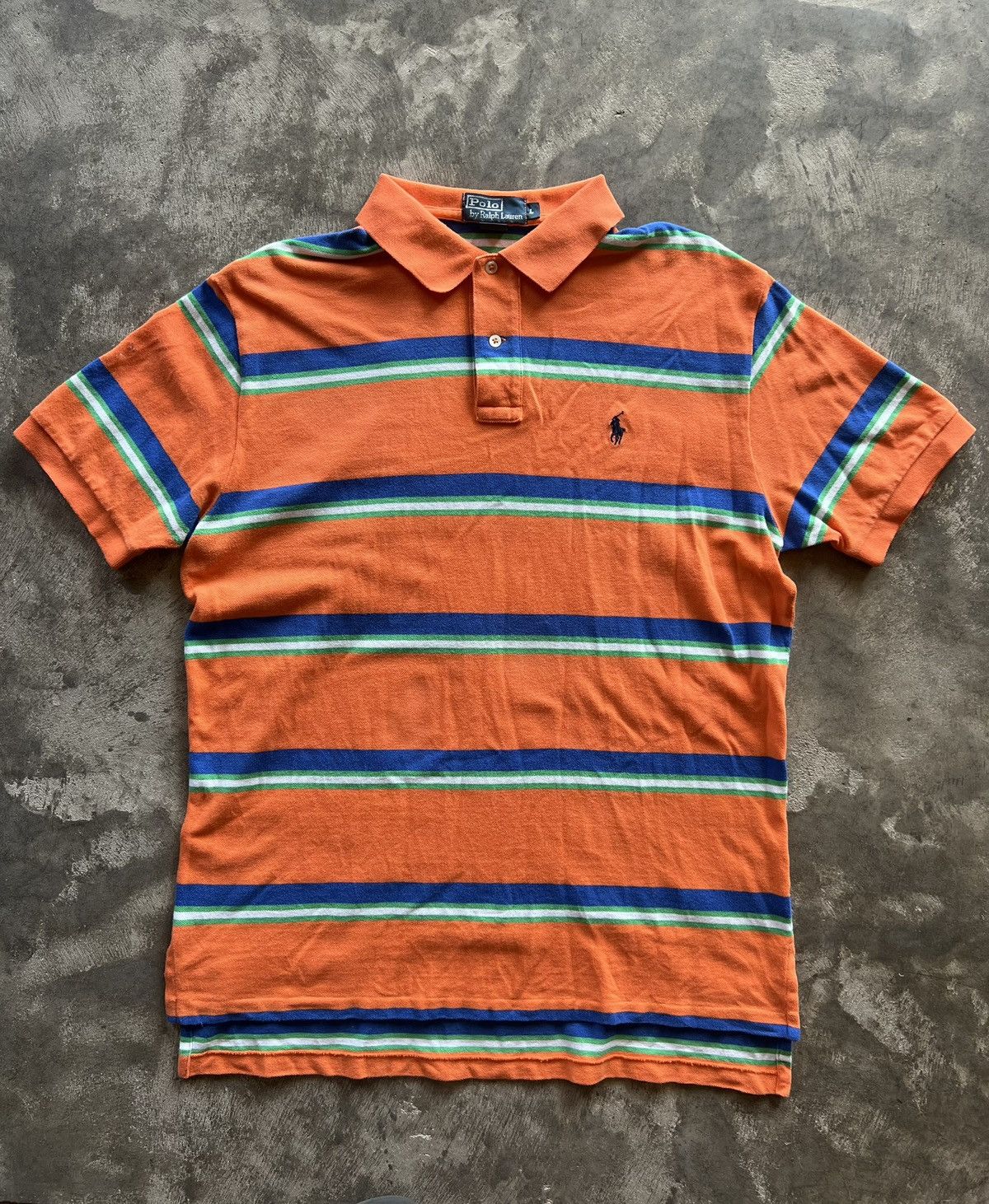 Polo Ralph Lauren Polo Ralph Lauren Orange Striped Shirt Size US L / EU 52-54 / 3 - 1 Thumbnail