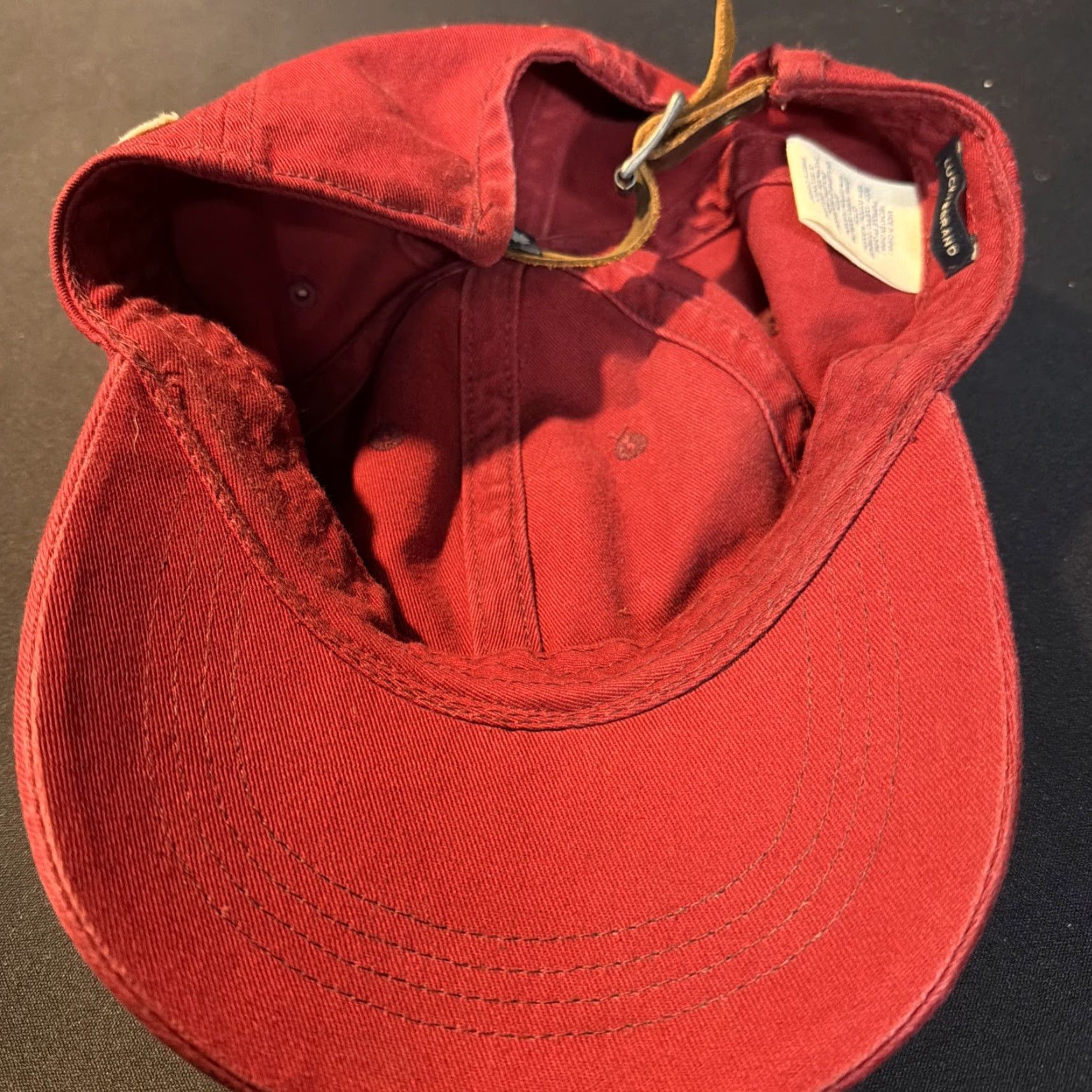 Lucky Brand Lucky Brand Adjustable Strap Red Hat Spellout Size ONE SIZE - 3 Thumbnail