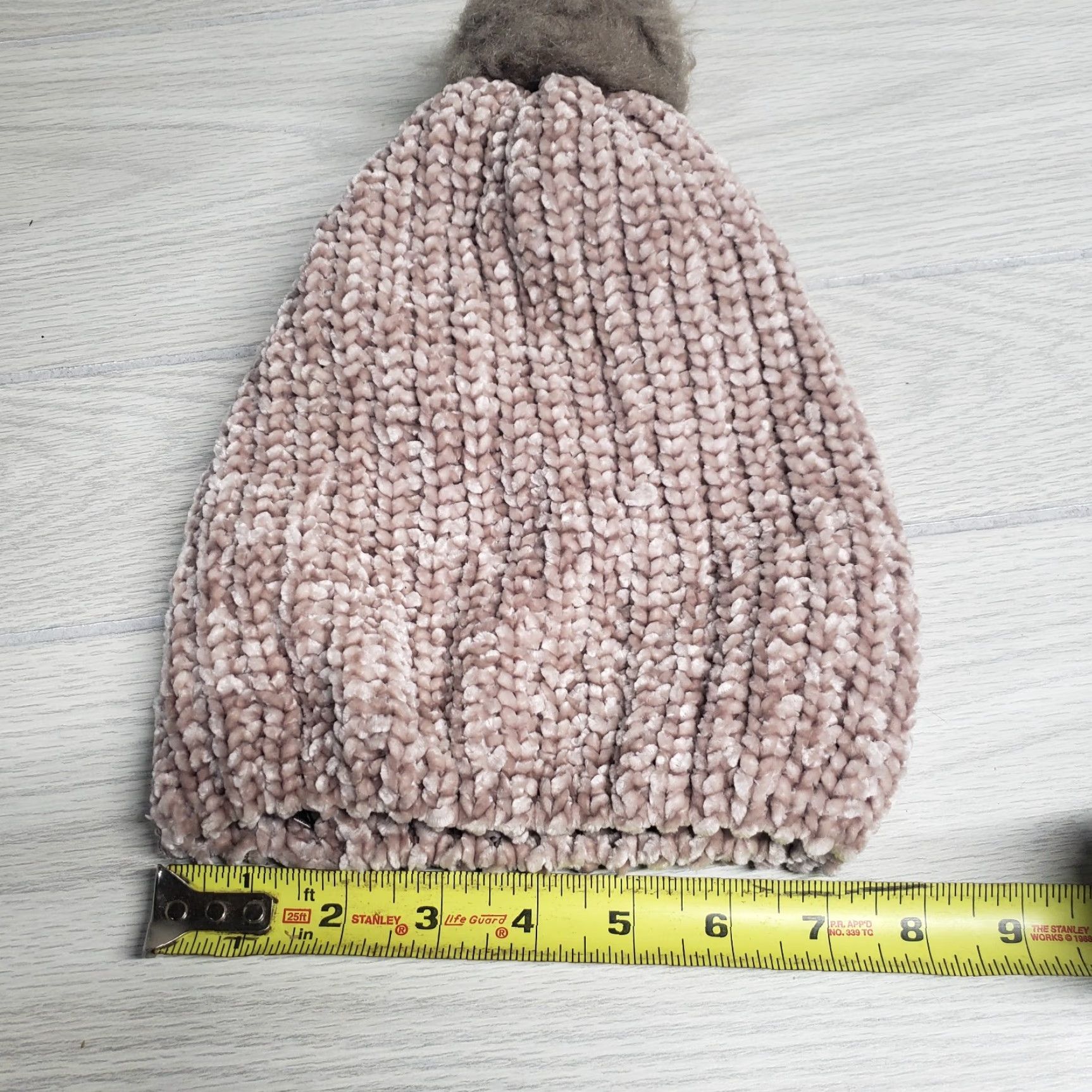 Vintage Muk Luks Hat Beanie Women's Brown Tan Beige Pom Slouchy Winter Cap Shirt Mens Girls Size ONE SIZE - 6 Thumbnail