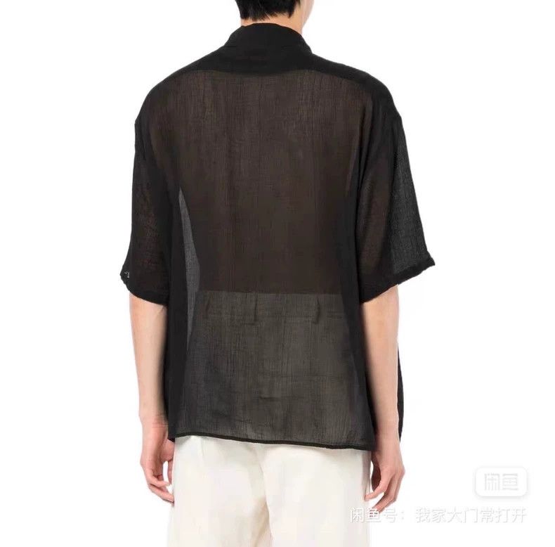 Our Legacy Our Legacy size46 Black sheer short-sleeved shirt Size US S / EU 44-46 / 1 - 8 Thumbnail