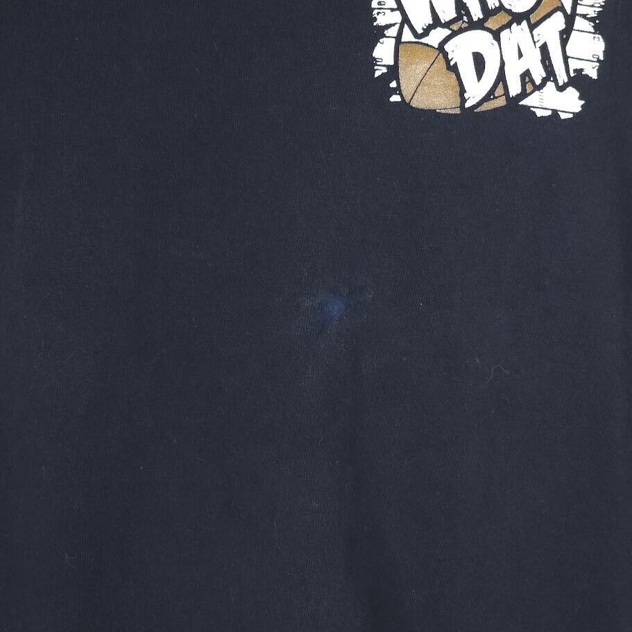 Gildan New Orleans Saints T Shirt Mens Size XL Black Who Dat NFL Size US XL / EU 56 / 4 - 5 Thumbnail