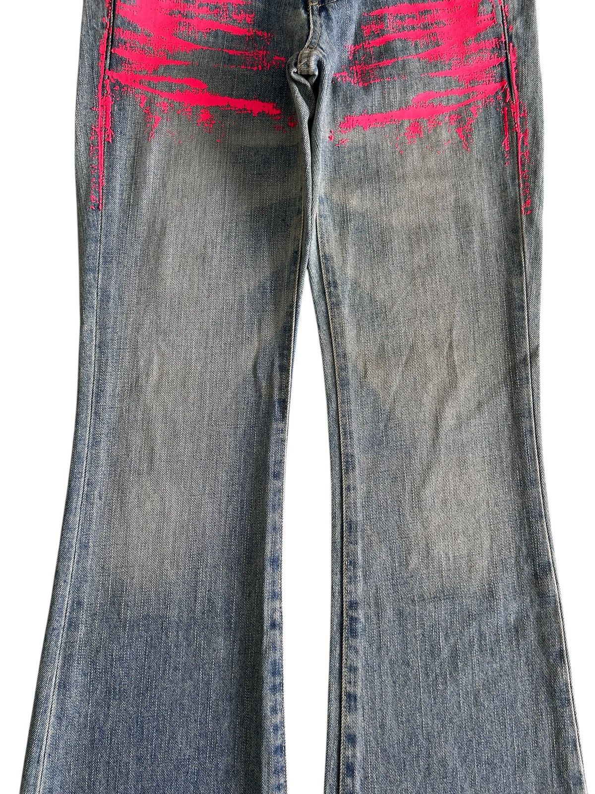 Japanese Brand × MOUSSY Vintage y2k Japanese Moussy Painted Flare Jeans Size US 31 - 4 Thumbnail