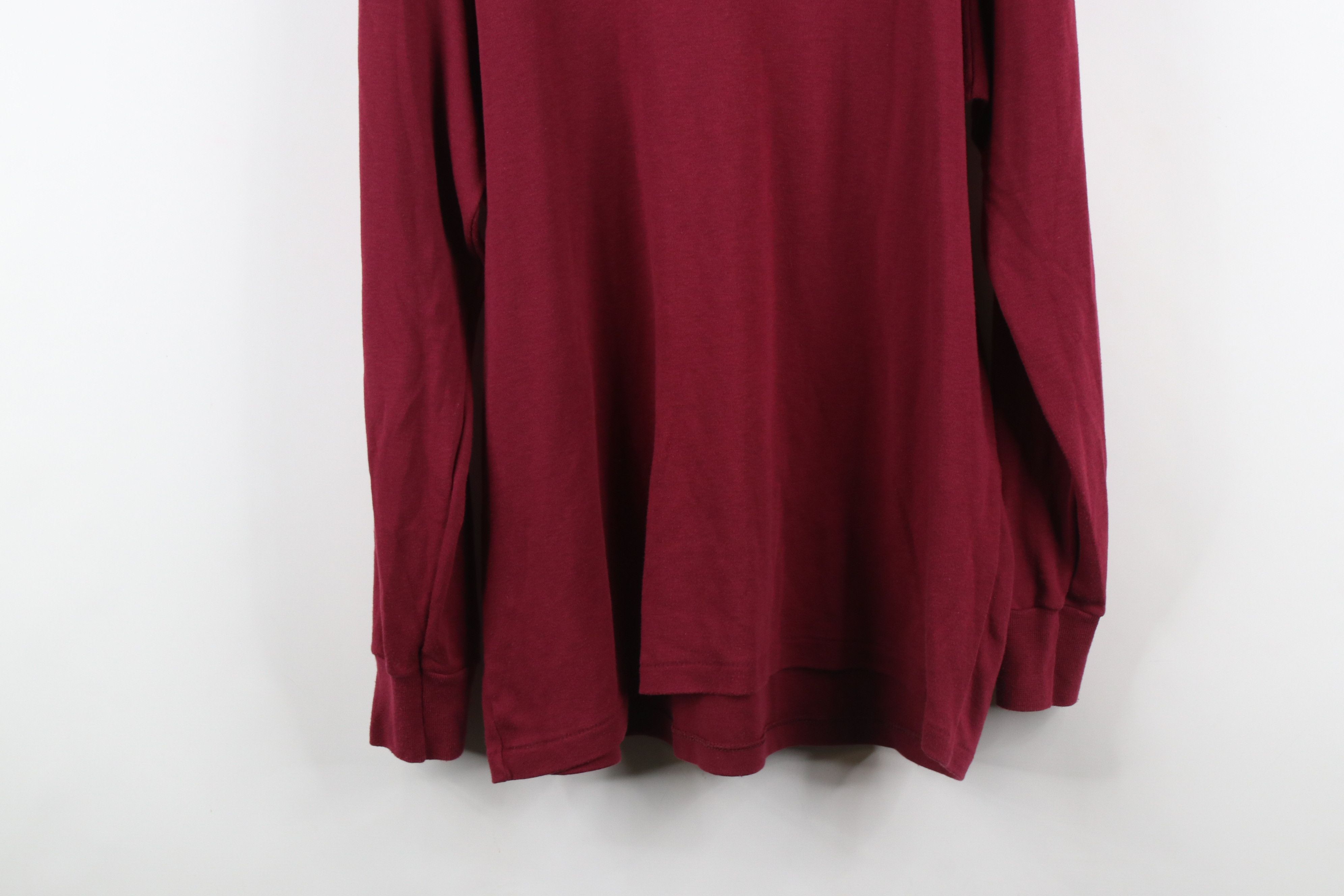 Vintage × Wrangler Vintage 70s 80s Wrangler Blank Turtleneck T-Shirt Red USA Size US XL / EU 56 / 4 - 13 Thumbnail