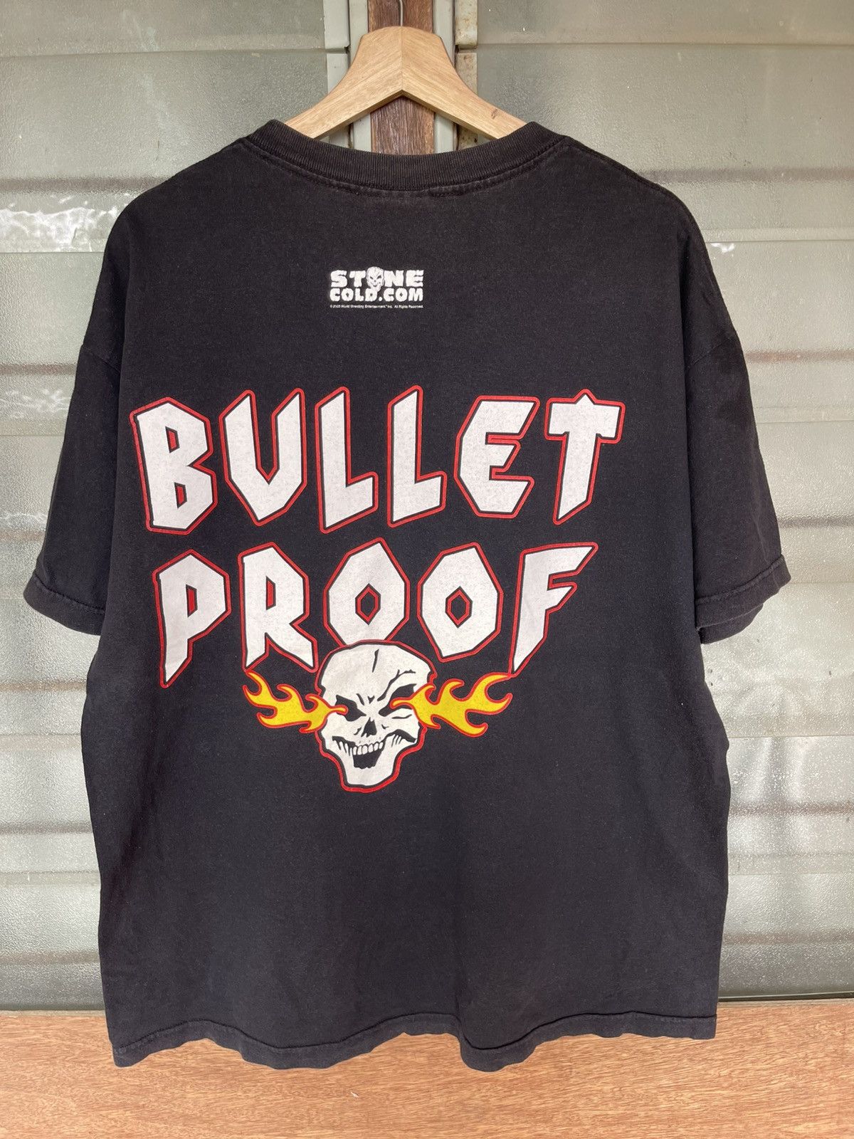 WWE Vintage Stone Cold Bullet Proof Shirt Tee Size US XL / EU 56 / 4 - 8 Thumbnail