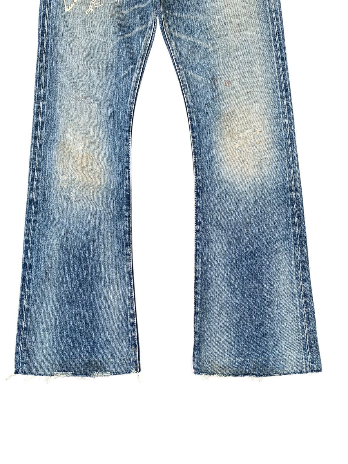 Kapital HYSTERIC GLAMOUR LED ZEPPELIN FLARE SELVEDGE DISTRESSEDDENIM Size US 32 / EU 48 - 7 Thumbnail