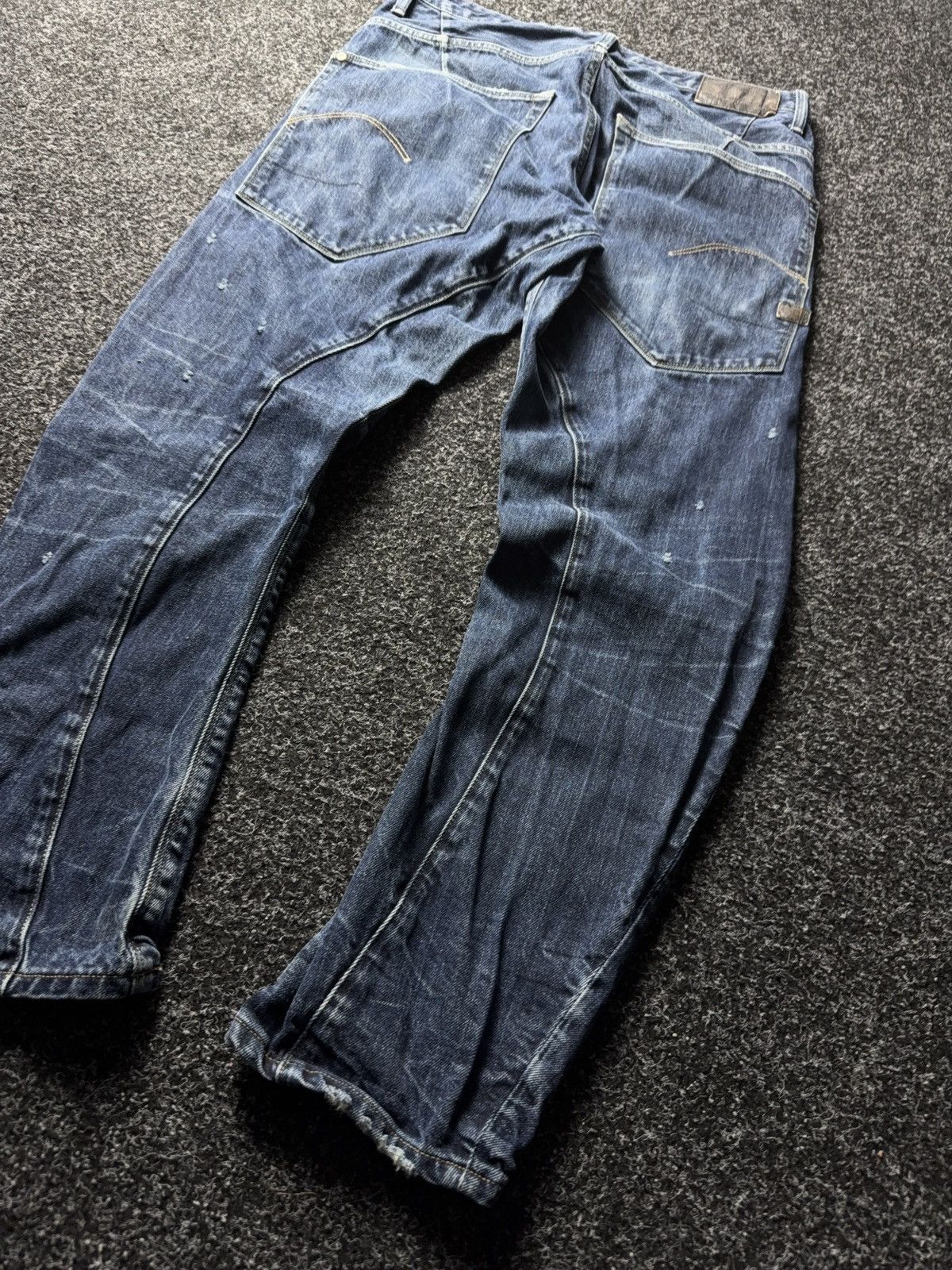 G-Star Y2K 00s G-Star RAW Vintage Distressed Denim Jeans Blue 32 Size US 32 / EU 48 - 10 Thumbnail