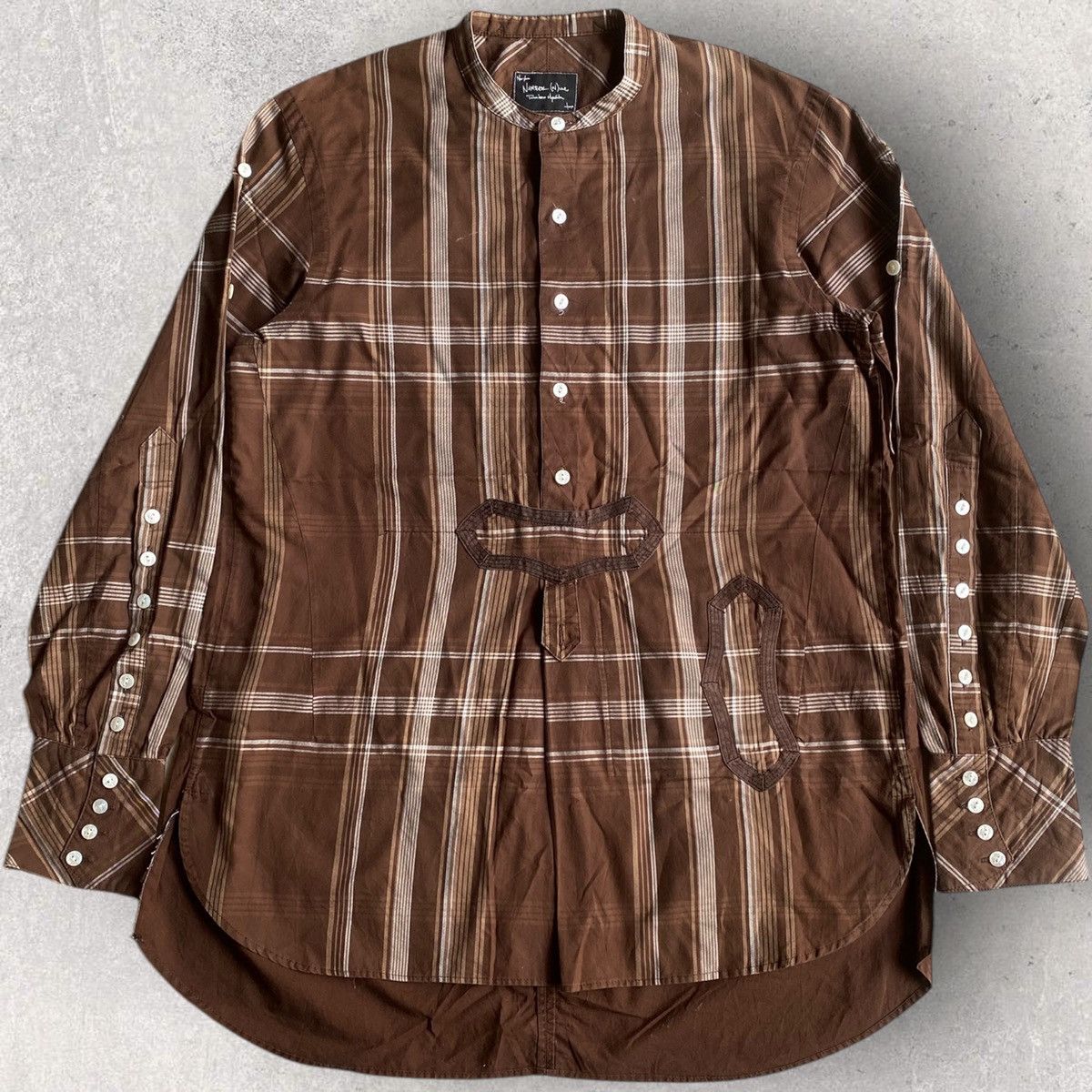 Number (N)ine × Takahiromiyashita The Soloist. SS09 Brown Tartan Arrow Shirt Size US M / EU 48-50 / 2 - 2 Thumbnail