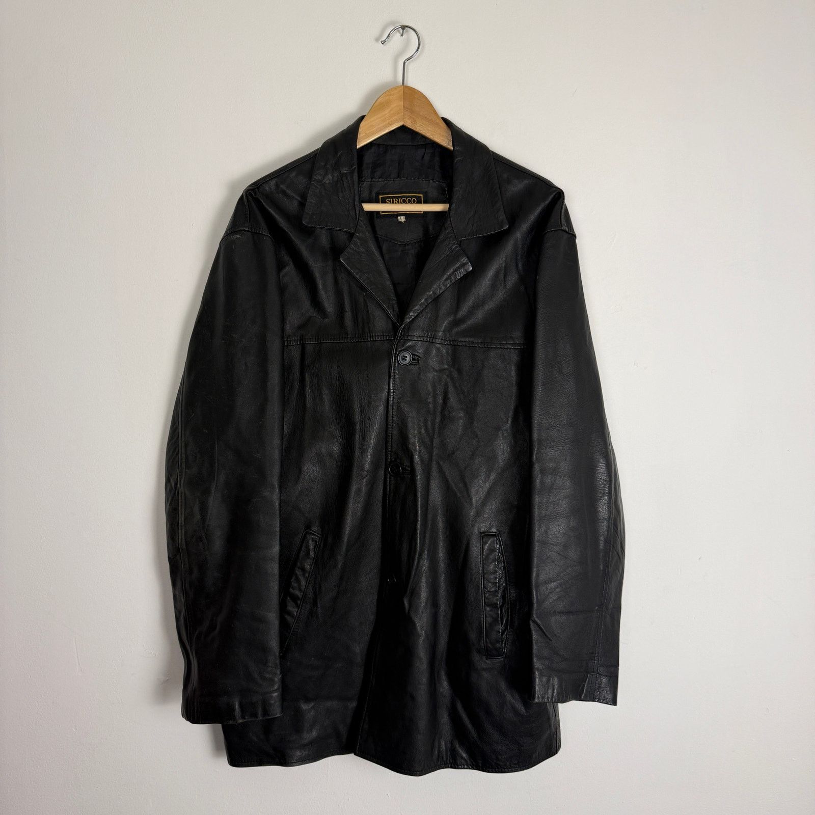 J Ferrar × Vintage J. FERRAR Leather Coat Jacket Trench Matrix 