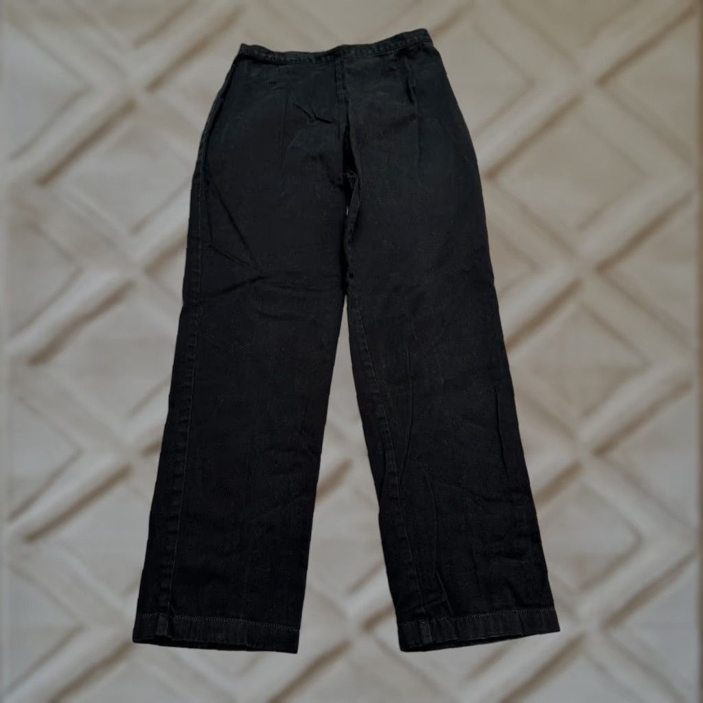 Ann Taylor Ann Taylor Dress Pants Women 6 Black Straight Leg Stretch Cotton Work 28x28.5 Size 28" / US 6 / IT 42 - 1 Thumbnail