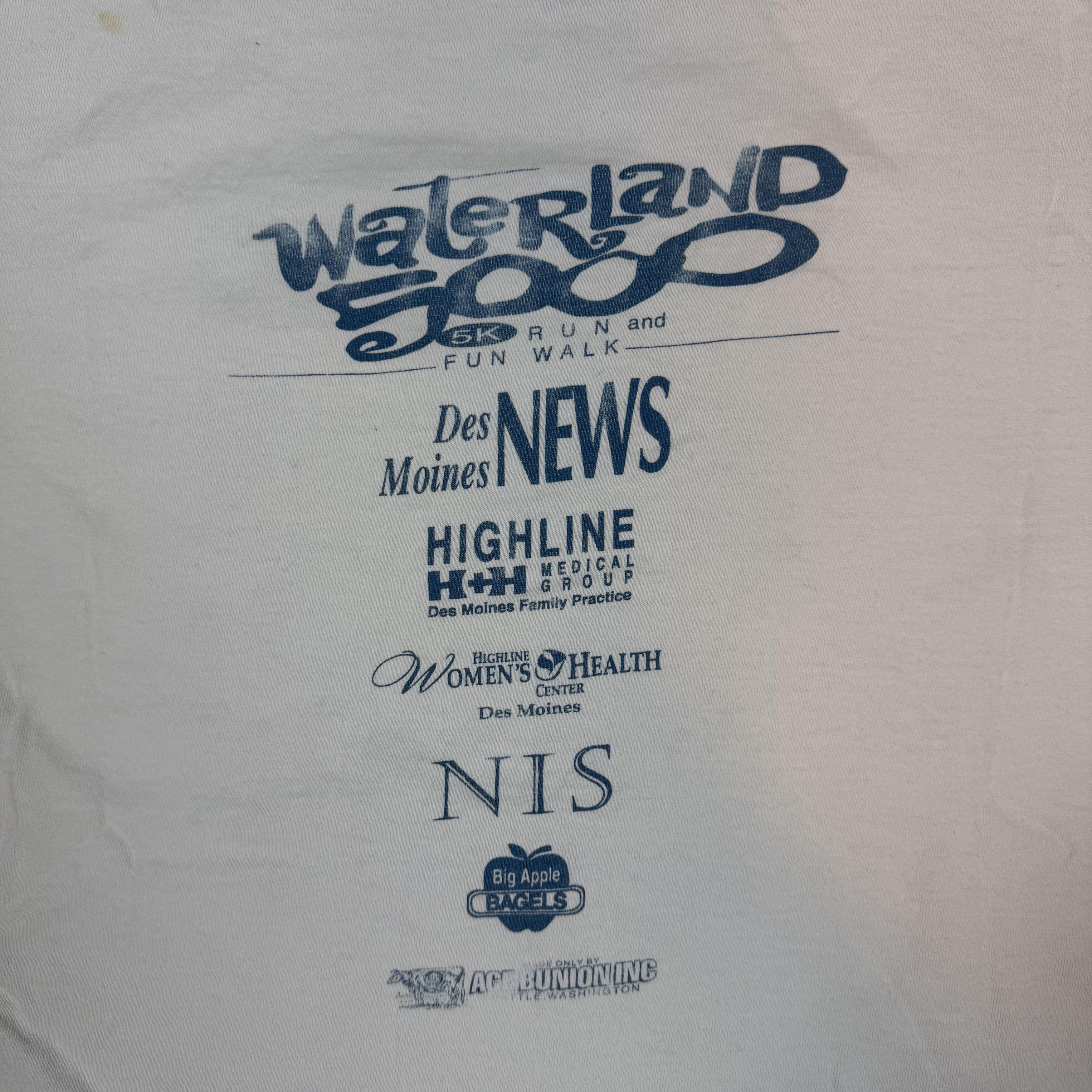 Vintage Vintage 1998 Tultex Waterland 5K Run Fun Walk Tee Large Size US L / EU 52-54 / 3 - 6 Thumbnail