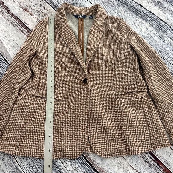 Lands End Women’s Lands’ End Houndstooth Fleece Lined Sweater Blazer Grailed