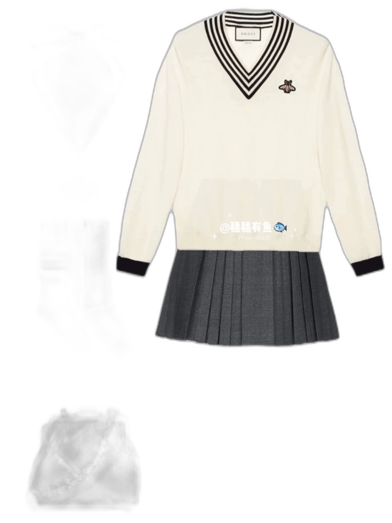 Gucci Gucci Academy Style VNeck Sweater-2506 Size S / US 4 / IT 40 - 1 Thumbnail