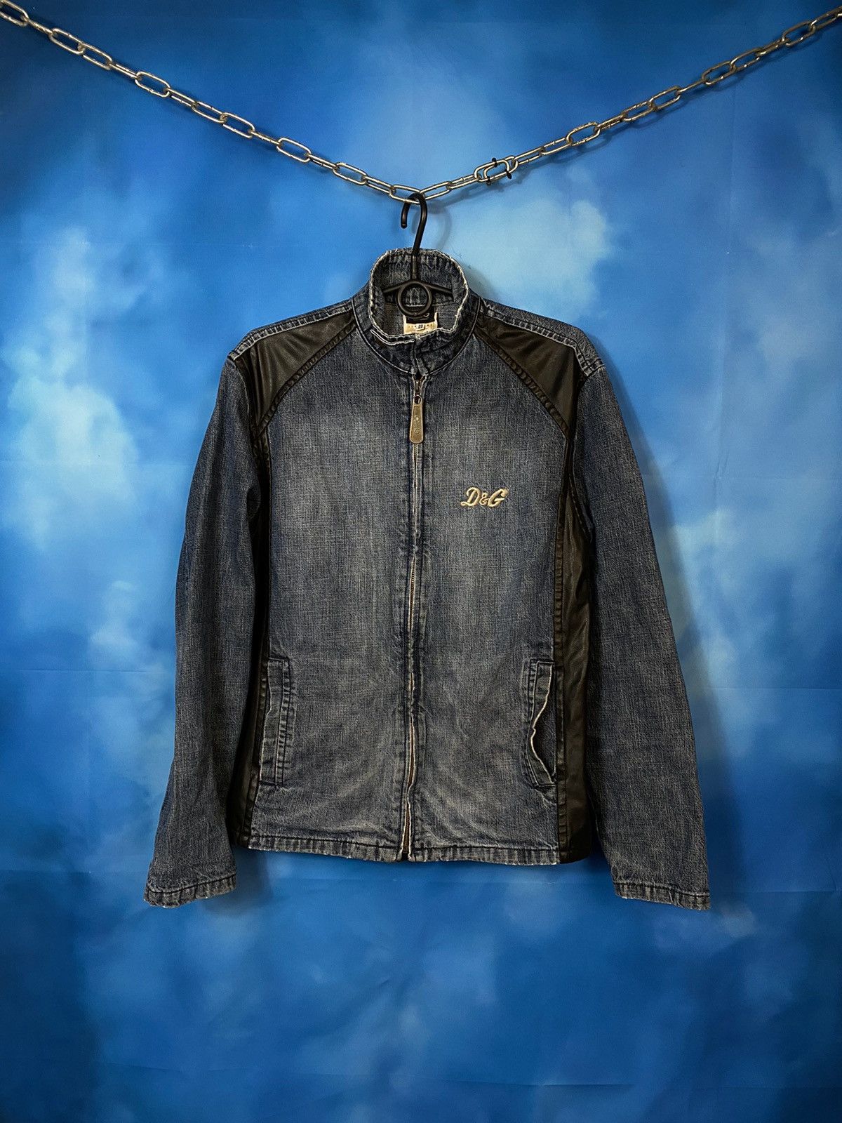 RARE❗️Dolce Gabbana denim\leather jacket