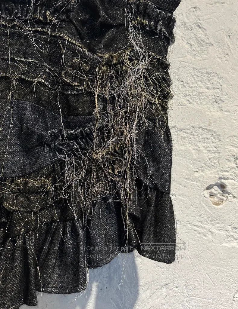 Comme des Garcons Comme Des Garcons size XS Gold and Silver Thread Pleated L Size 23" - 4 Thumbnail