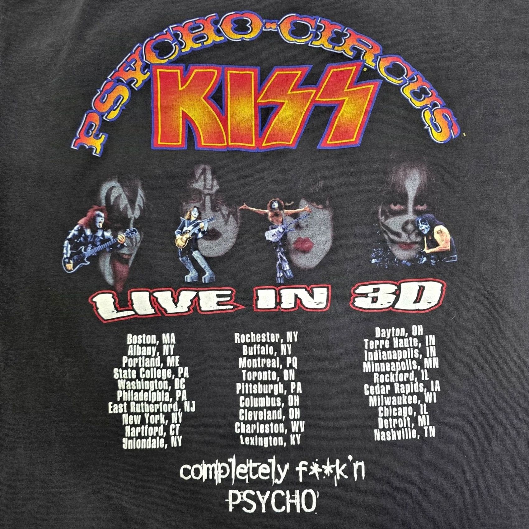 Olive VINTAGE KISS Psycho Circus Tour Band Shirt Galumo Size Large Black Mens 1998 Size US L / EU 52-54 / 3 - 8 Thumbnail