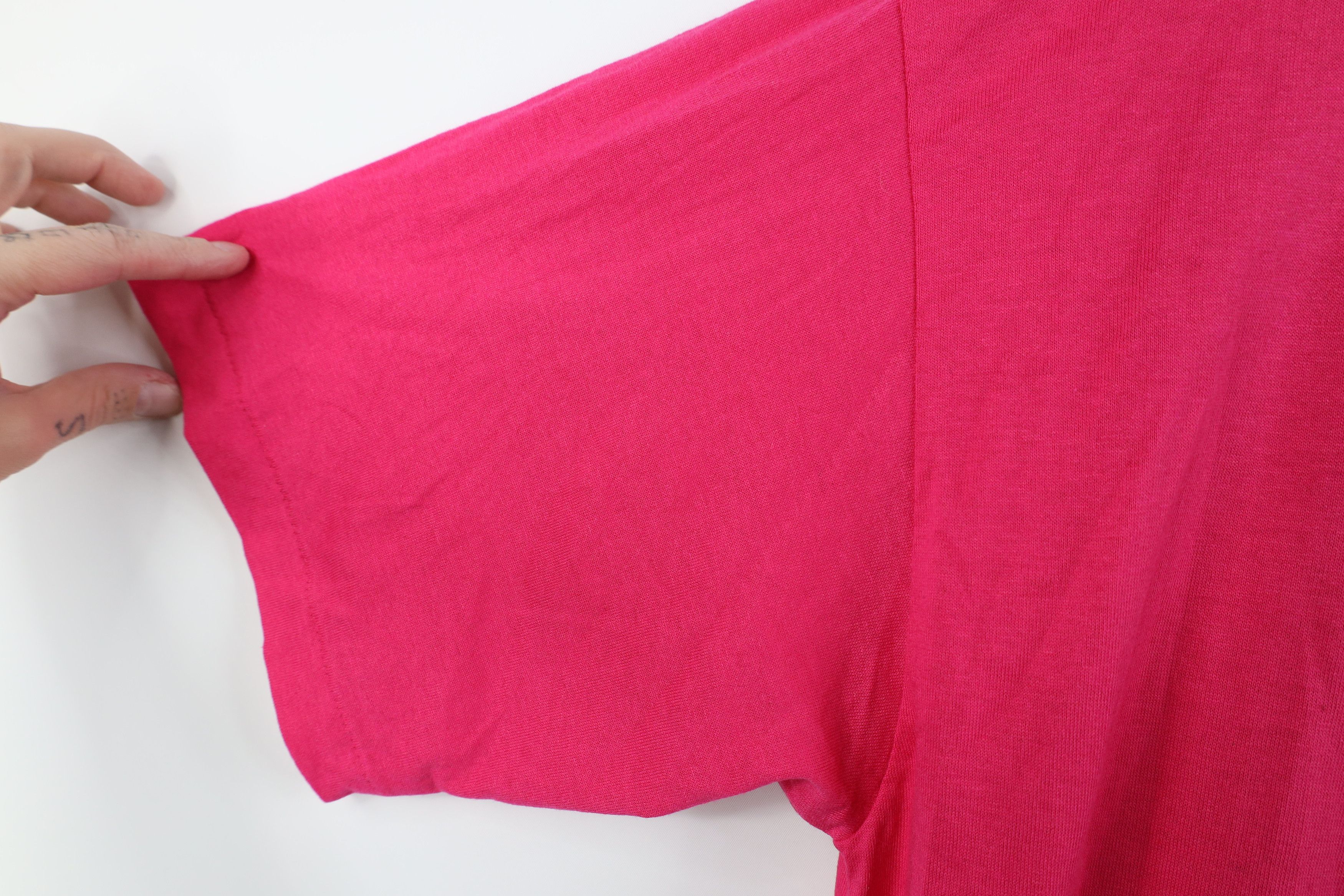 Vintage Deadstock Vintage 90s Streetwear T-Shirt Raspberry Pink USA Size XL / US 12-14 / IT 48-50 - 5 Thumbnail