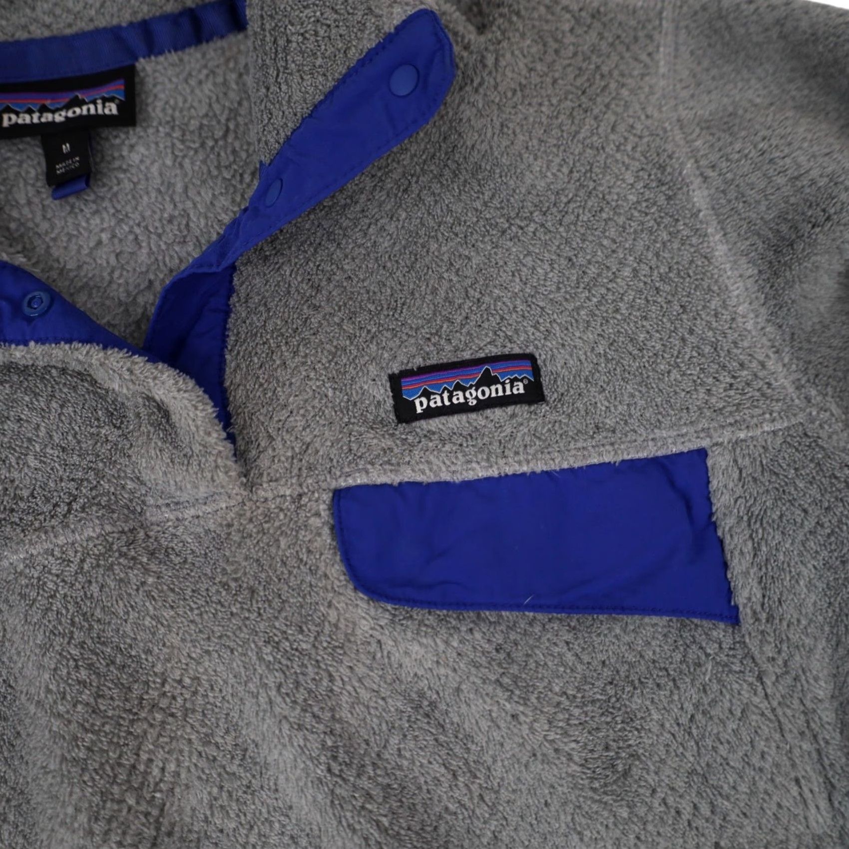 Patagonia VINTAGE Patagonia Womens Medium Pile Snap T Sweater Gray Size M / US 6-8 / IT 42-44 - 5 Thumbnail