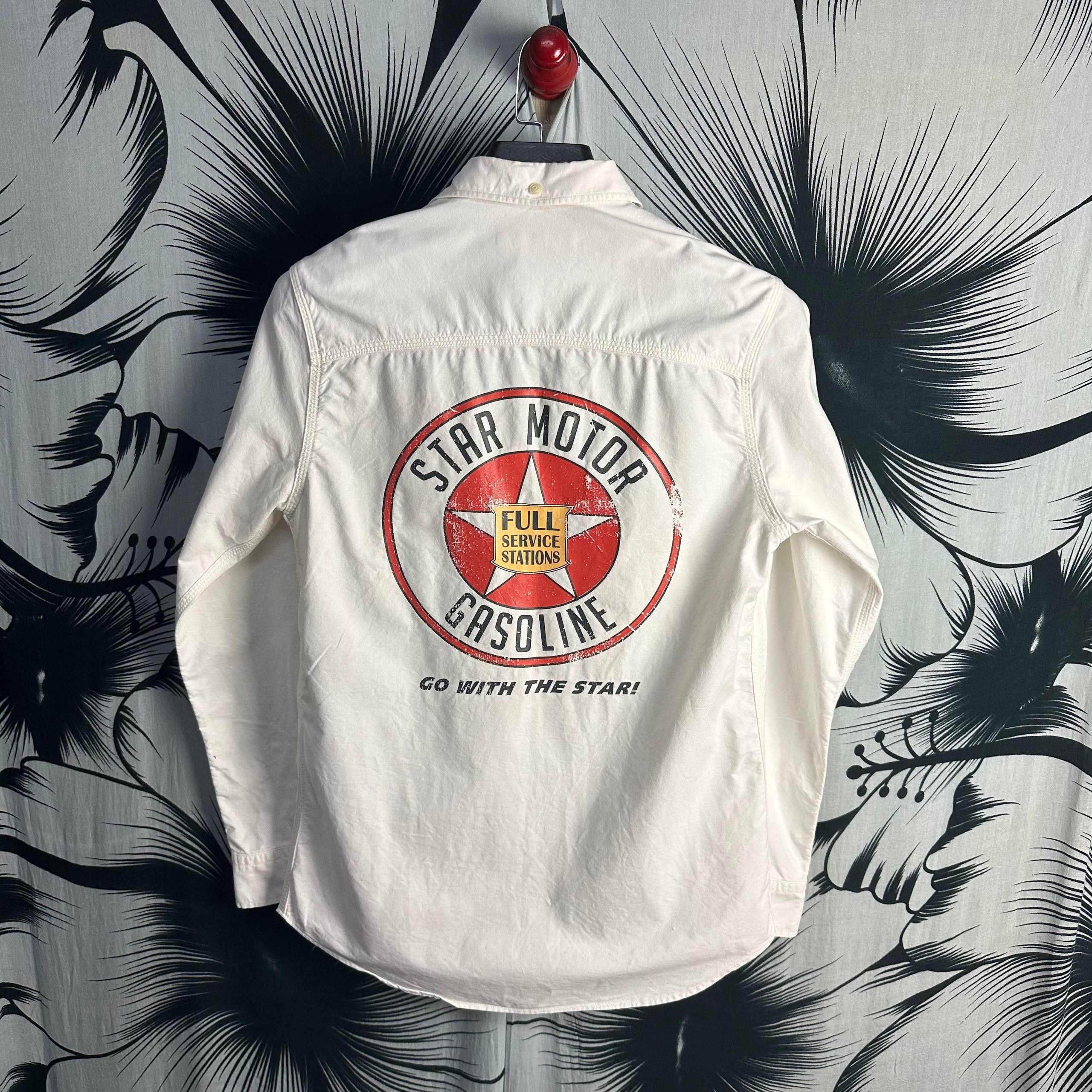 Vintage Star Motor Gasoline Racing Button Retro Vintage Shirt Size US M / EU 48-50 / 2 - 2 Thumbnail