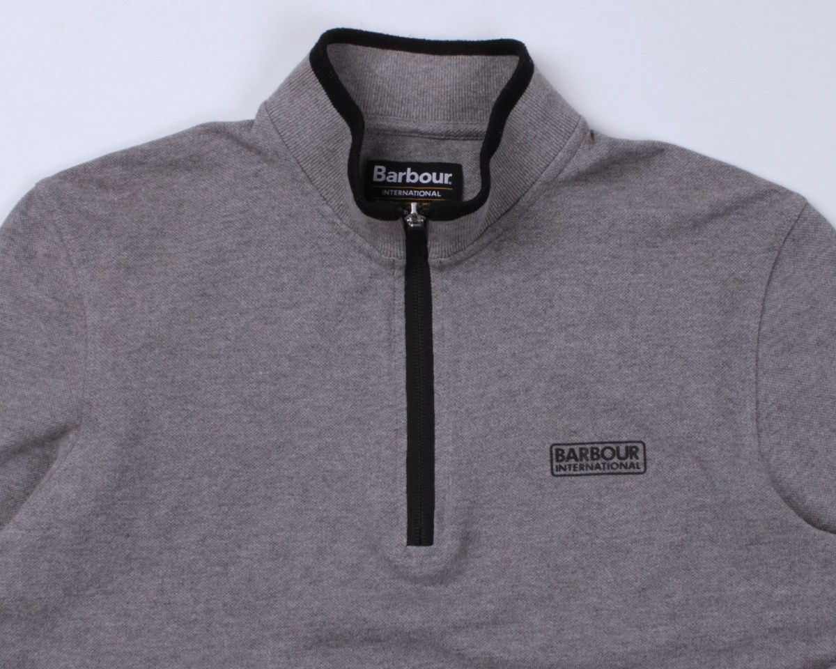 Barbour BARBOUR International Half 1/4 Zip Cotton Gray Pullover Size US S / EU 44-46 / 1 - 4 Thumbnail