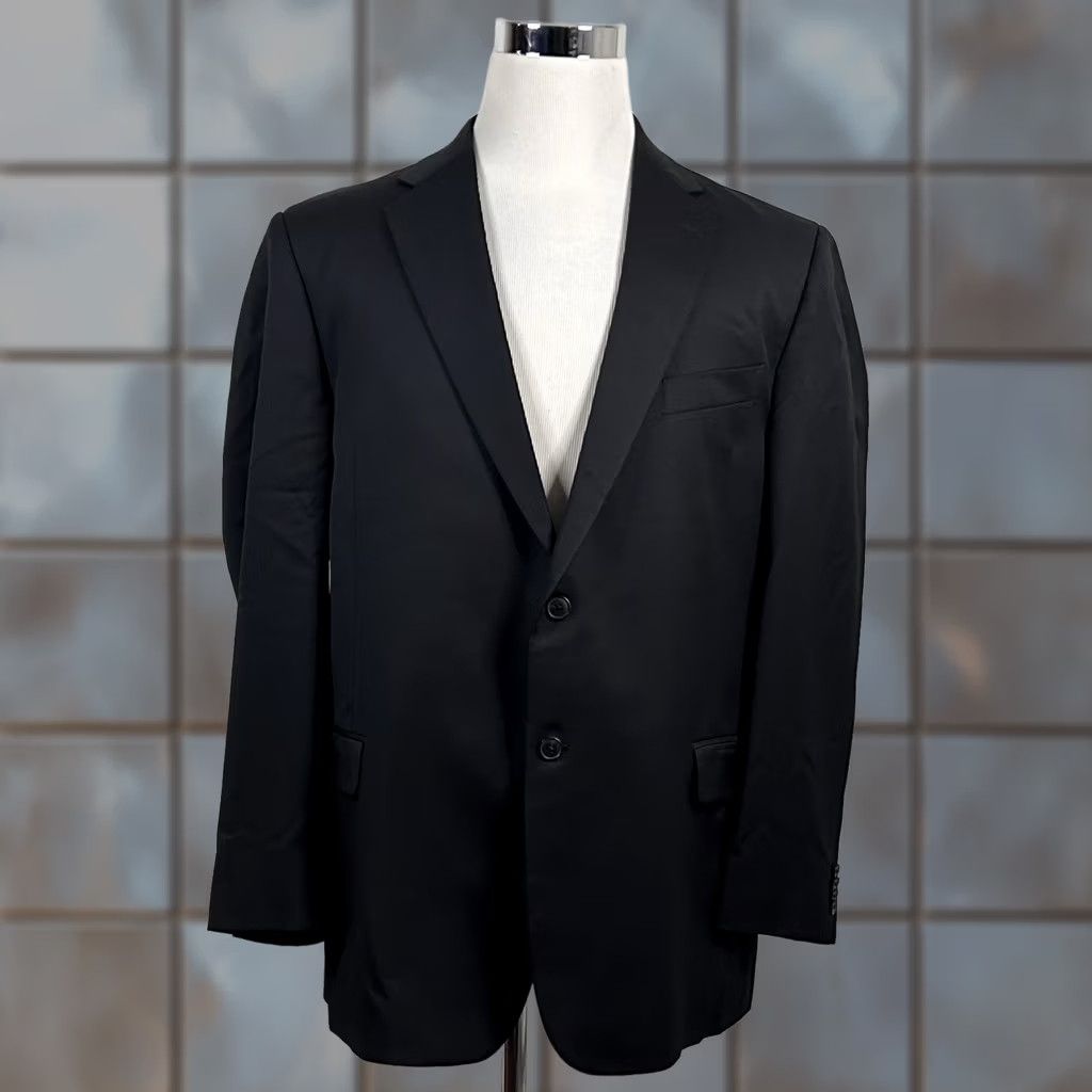 Joseph Abboud Joseph Abboud Sport Coat 44R Black Wool Two-Button Vented Executive Fit Jacket Men's 2 Piece Notch Lapel Size US XS / EU 42 / 0 - 1 Thumbnail